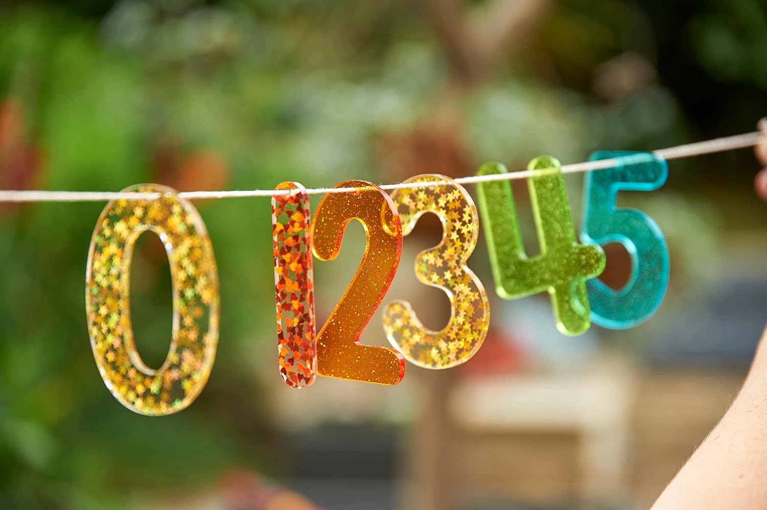 TickiT Rainbow Glitter Numbers - Educational Acrylic Number Set for Kids 3+ 4