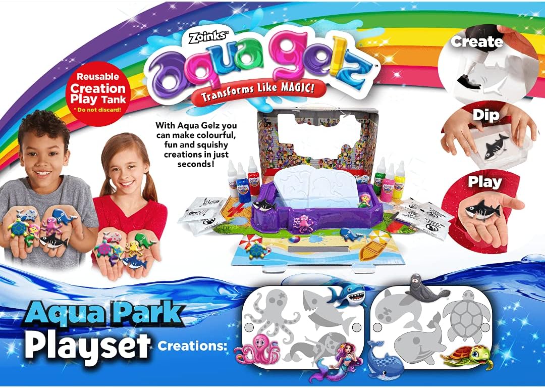 AquaGelz Aqua Park Playset - Squishy Aquatic Creations for Kids 5+ 4
