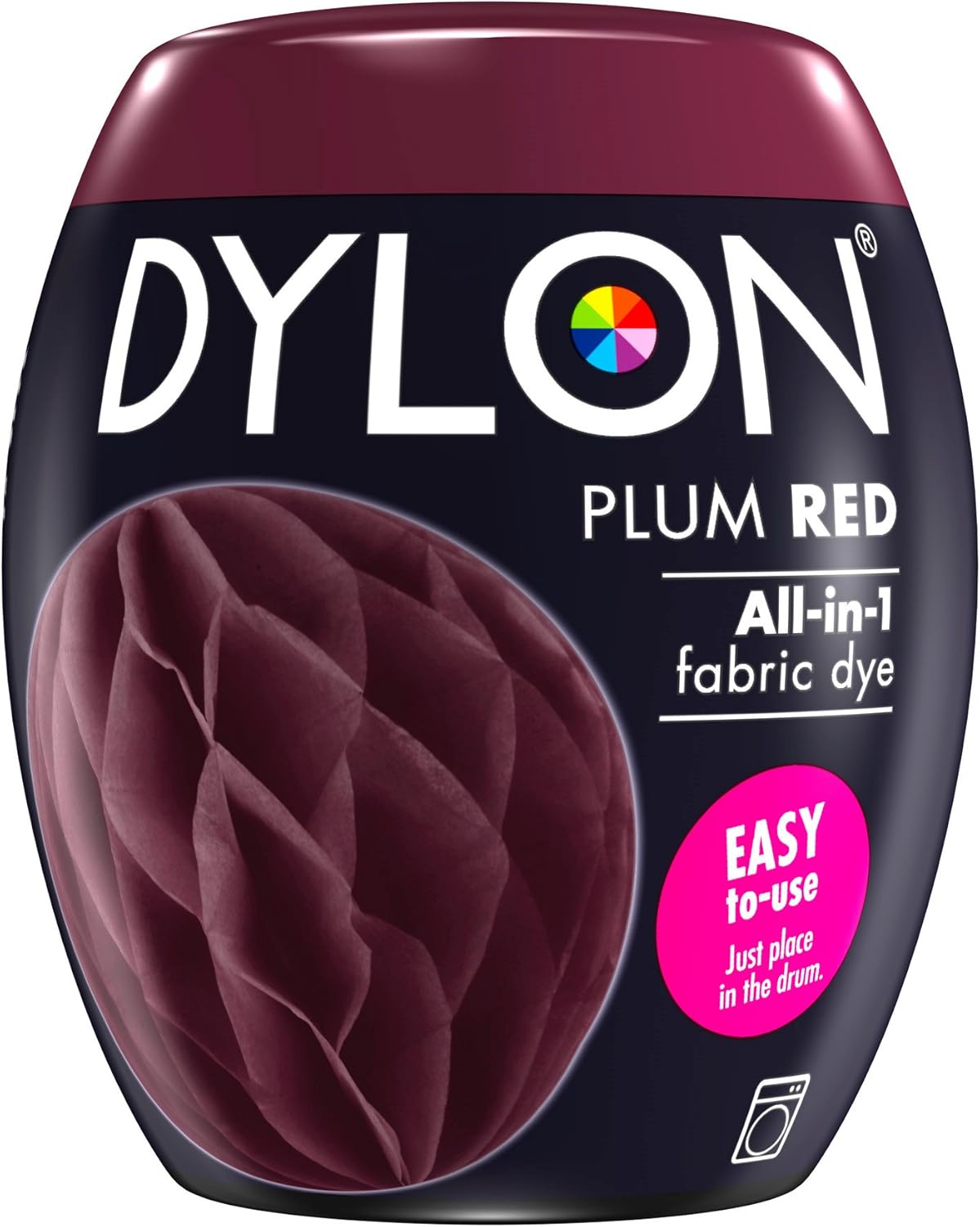 DYLON - Washing Machine Fabric Dye Pod for Clothes & Soft Furnishings 350g – Plum Red