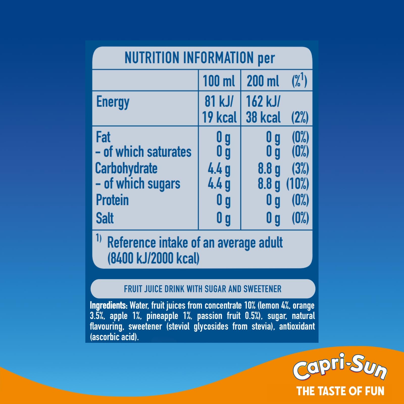 Capri-Sun Tropical Fruit Juice Drink 8 x 200 ml Pouches 3