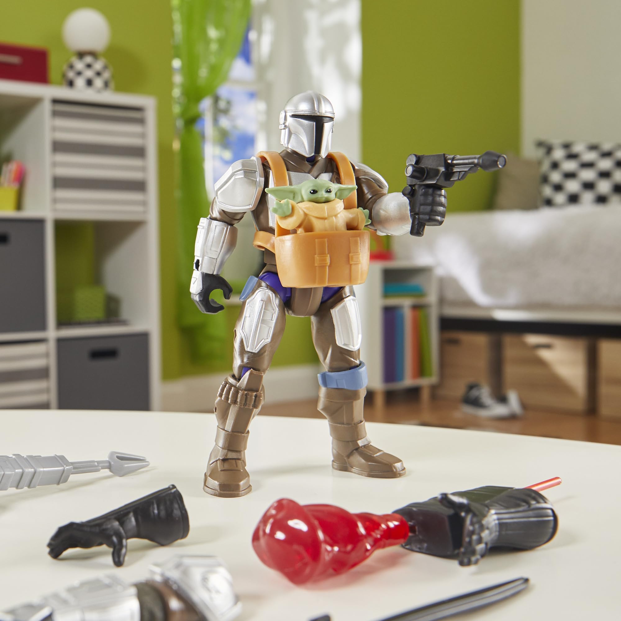 Star Wars MixMashers The Mandalorian and Grogu Action Figure Set - Mix-and-Match Play for Kids 5