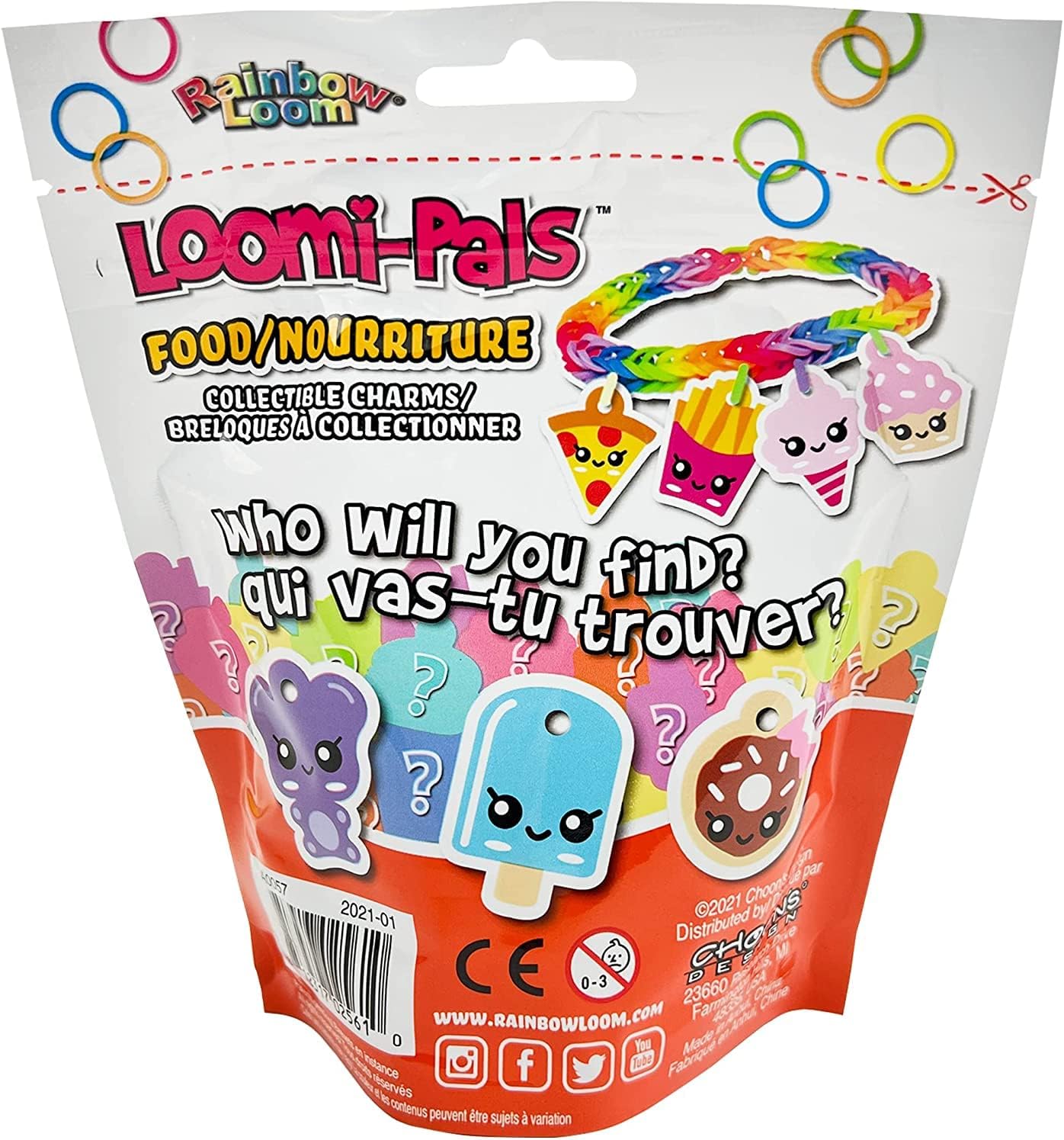 Rainbow Loom Loomi-Pals Food Series - Collectible Charm Craft Kit 6