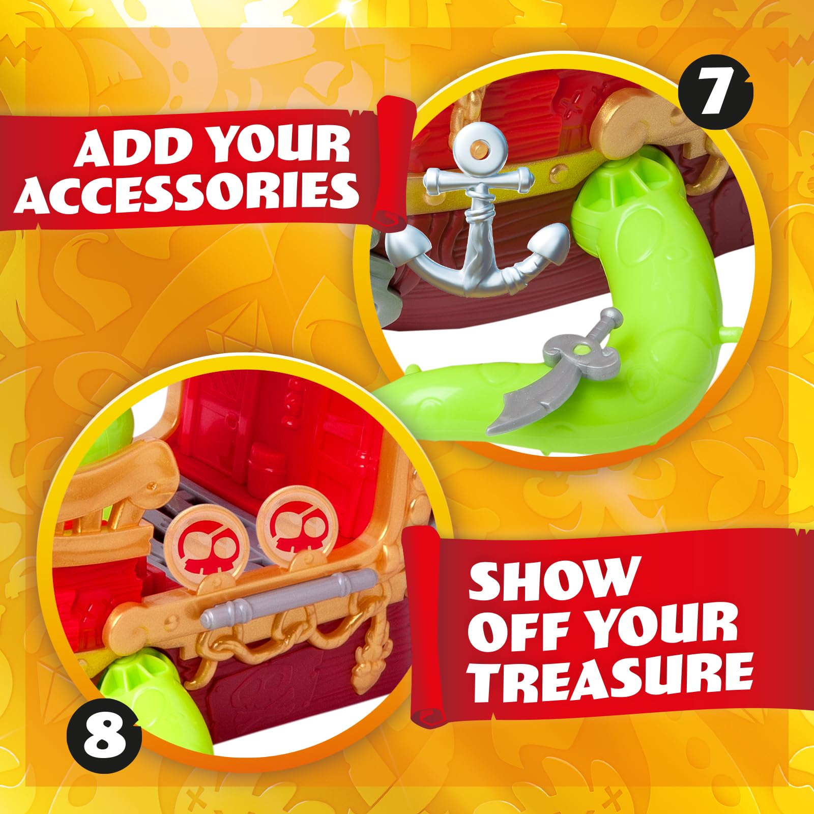 PIRATIX Kraken Ship Pirate Playset - Action-Packed Adventure with Exclusive Figures 7