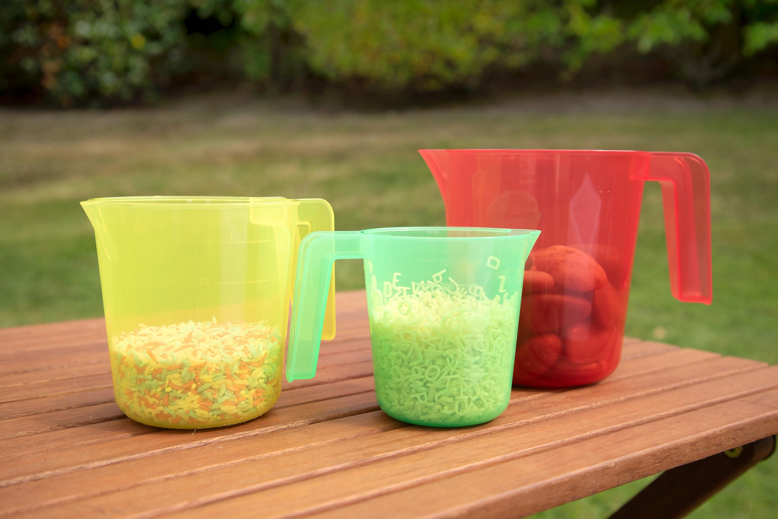 TickiT Translucent Colour Nesting Jugs - 3-Piece Sand & Water Play Set for Toddlers 12M+ 20