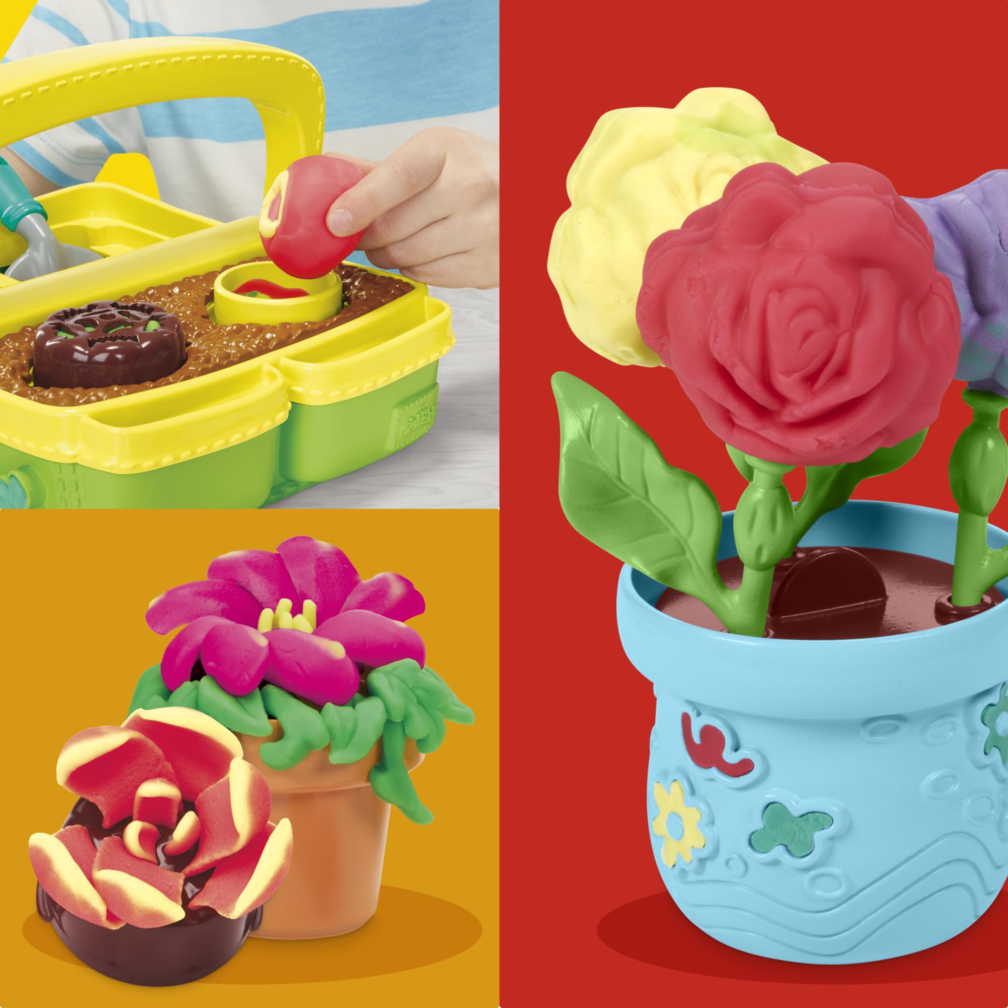 Play-Doh Blooming Flowers Playset - Creative Arts & Crafts for Toddlers 3+ 5