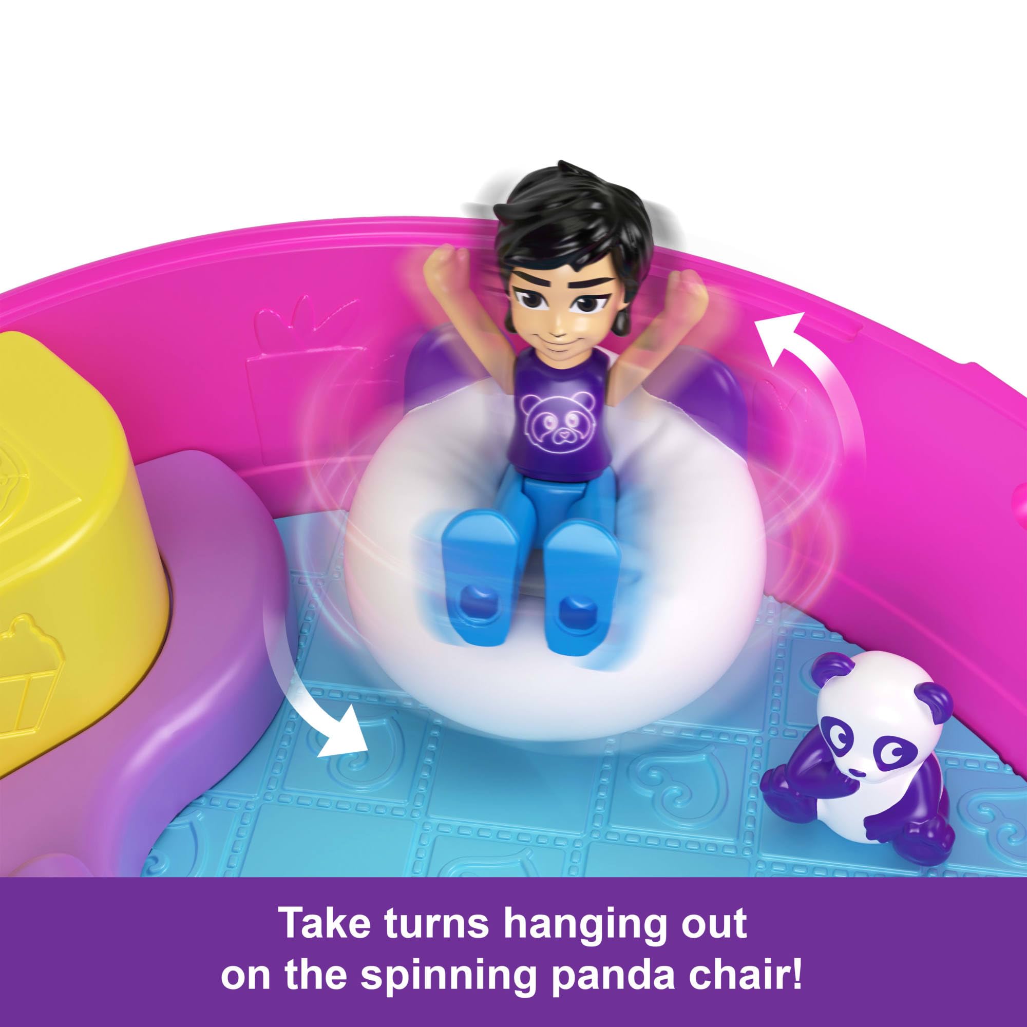 Polly Pocket Bubble Tea Panda Compact Playset with 2 Micro Dolls & 15-Piece Accessories - HWN95 3