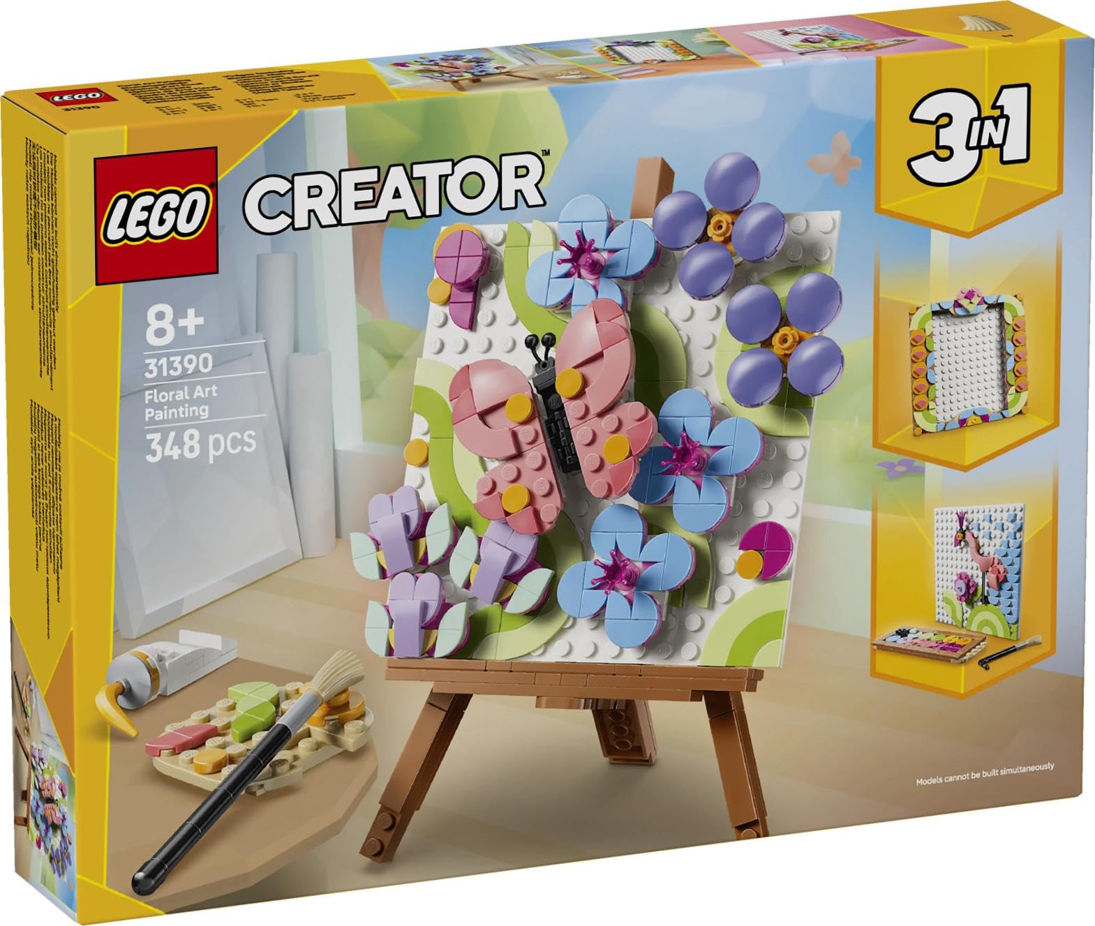 LEGO Creator 3 in 1 Floral Art Decor Painting Toy 31390 | Ages 8+ | 3 Models in 1 6