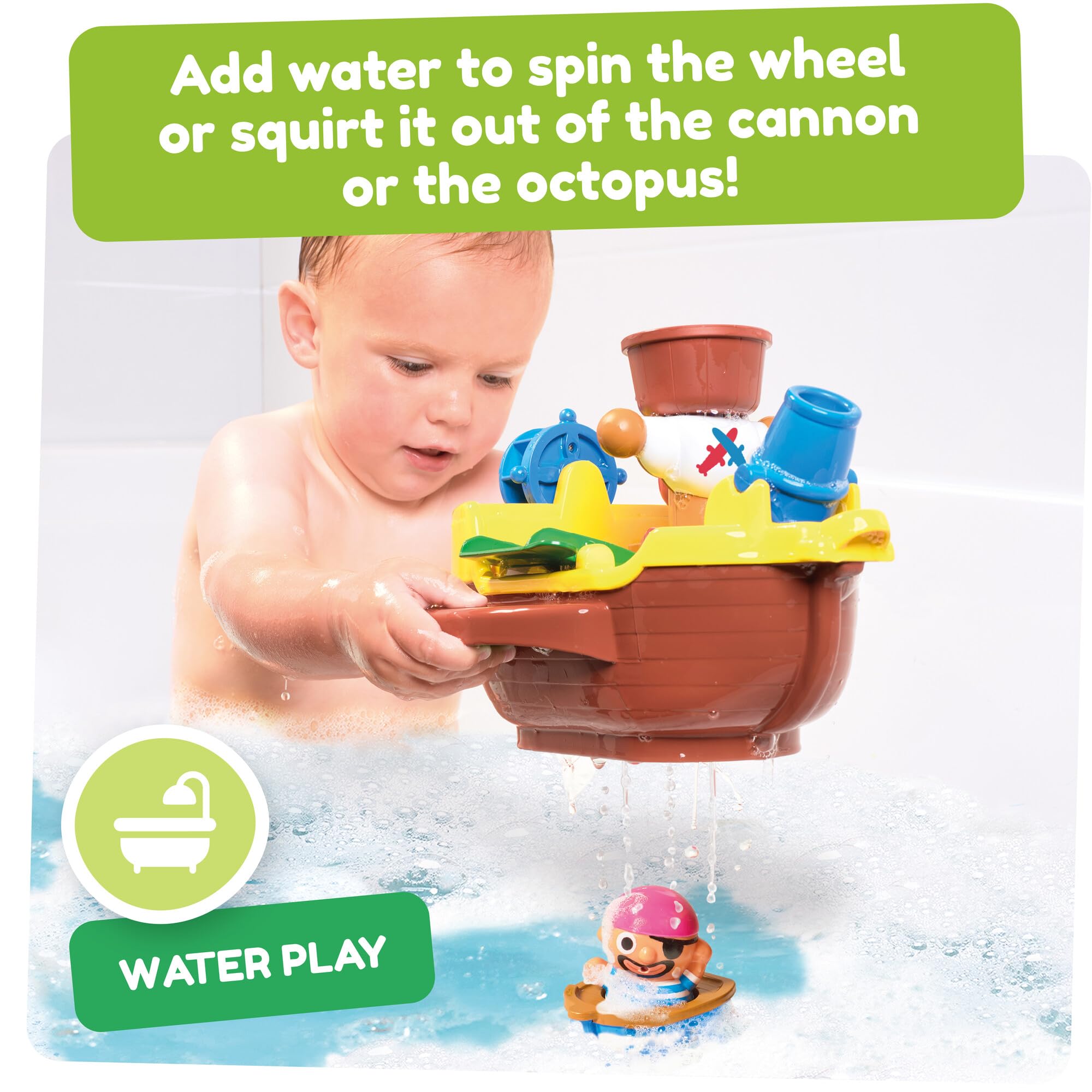 Toomies Pirate Bath Toy Ship for Toddlers 18 Months+ | Water Play & Motor Skills Development