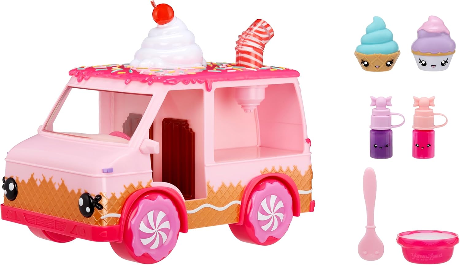 MGA Entertainment Yummiland Lipgloss Truck - DIY Lip Gloss Playset with 2 Num Noms