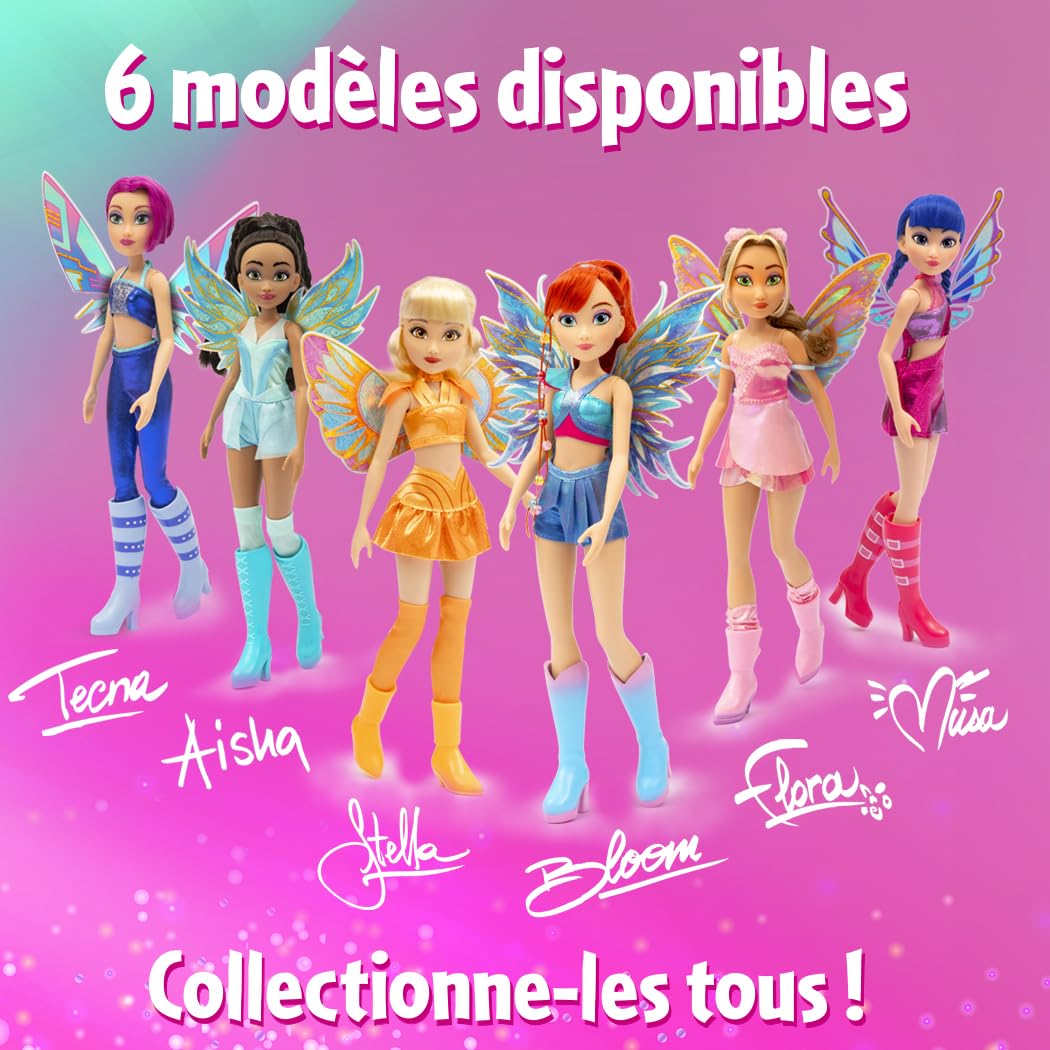 Winx Club Bloom Fairy Doll - 26 cm, Articulated Joints, Removable Glitter Wings | Ages 4+ 9