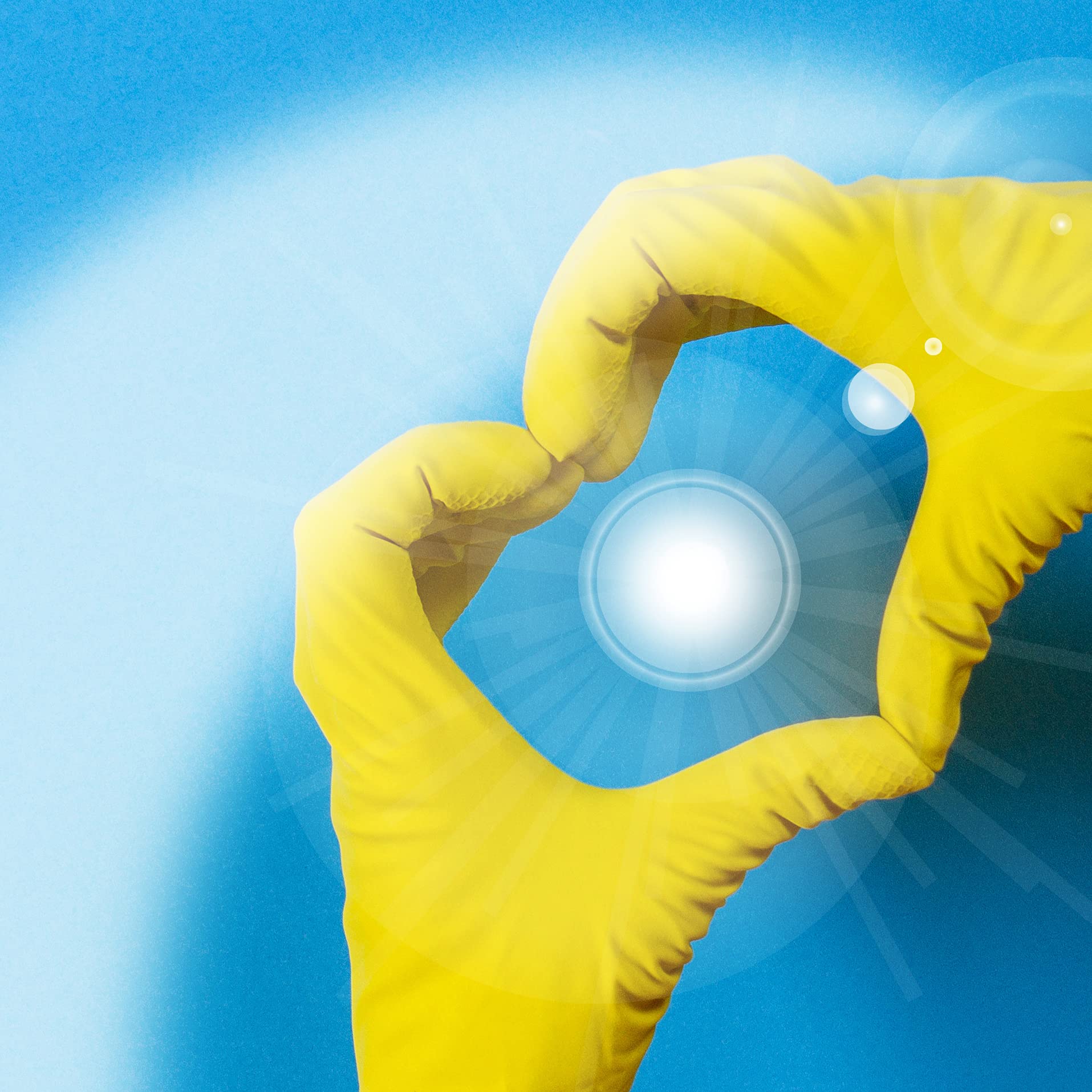 Duzzit - Household Gloves 100% Latex Comfort Fit Flock Lined Pack of 2 Size Small 5