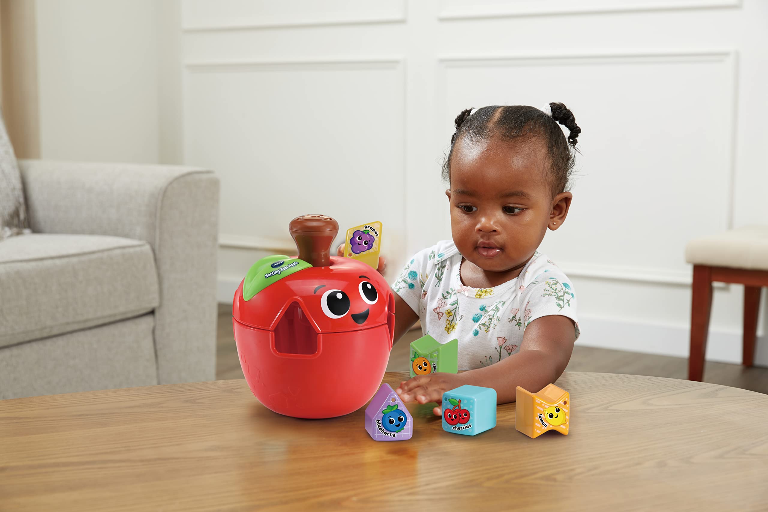 VTech Sorting Fun Apple Shape Sorter - Educational Toy for Ages 1-3 | 10 Shapes 8