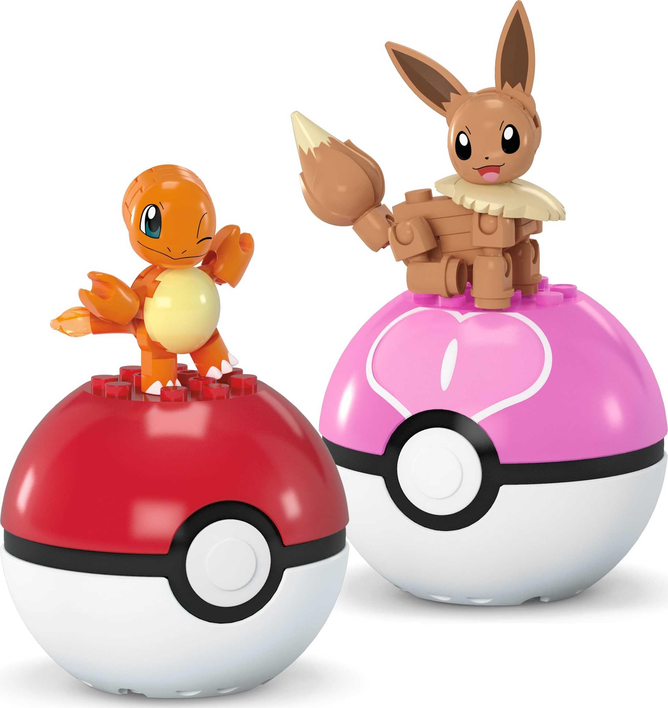 MEGA Pokémon Action Figure Building Set - Charmander & Eevee Poké Ball 2-Pack 3