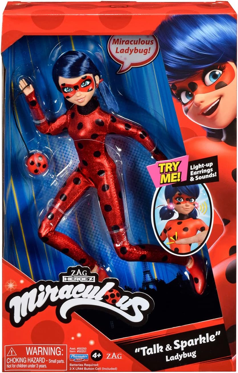 BANDAI Miraculous Ladybug Talk & Sparkle Deluxe Fashion Doll with Light-Up Earrings and Sound Functions (P50250) 9