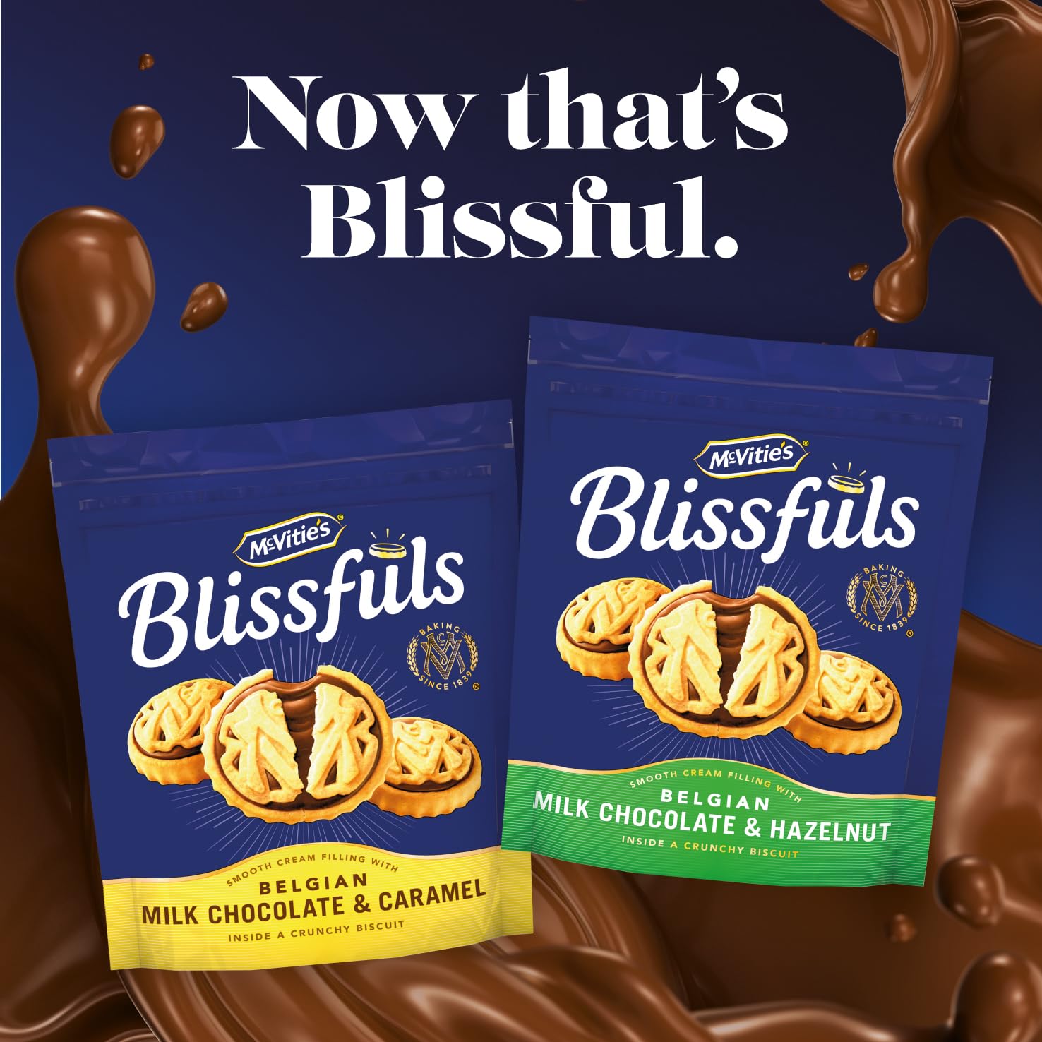 McVitie's Blissfuls Belgian Milk Chocolate & Caramel Biscuits 172g 3