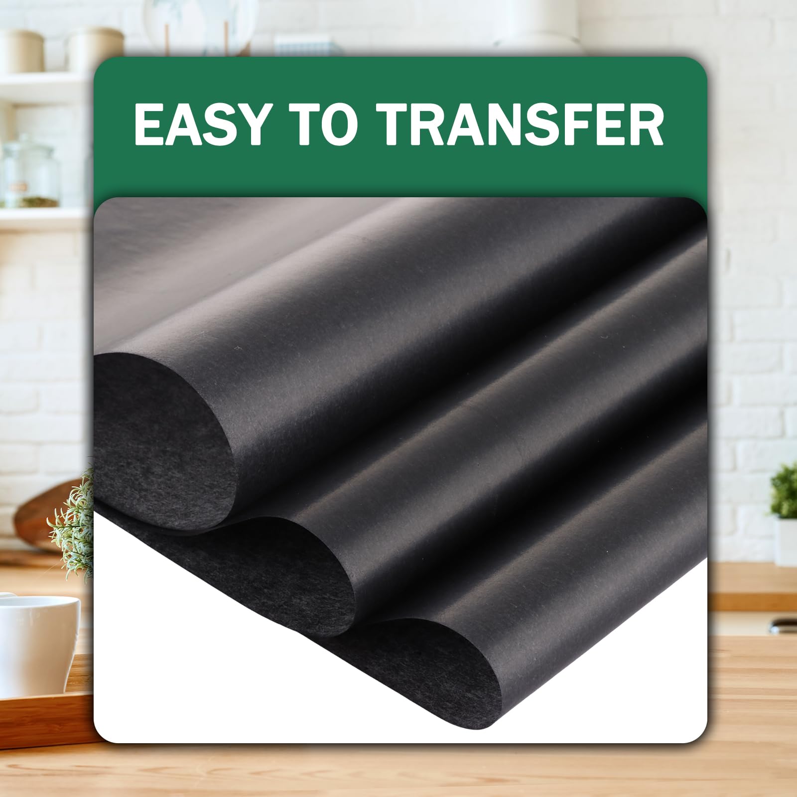 ASelected Carbon Copy Paper - 200 Sheets Black Transfer, A4 Size for Tracing & Crafting 3