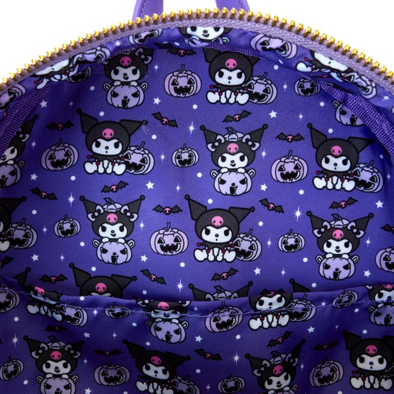 Loungefly Sanrio Kuromi Pumpkin Glow Mini Backpack 6