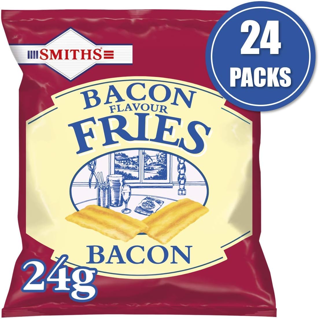 Smiths Savoury Snacks Bacon Fries Pub Favourites, 24g (Pack of 24) 4