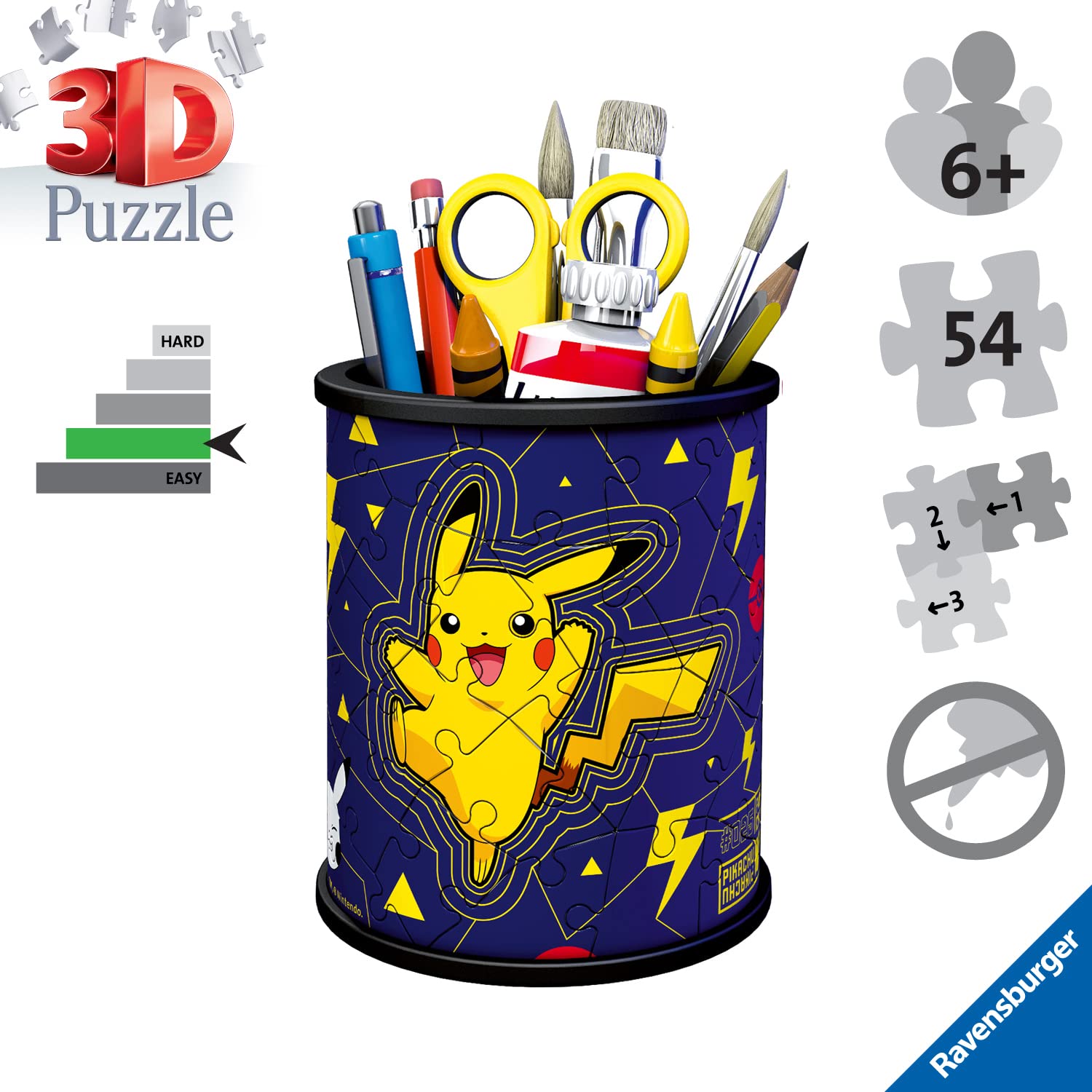 Ravensburger Pokemon 3D Jigsaw Puzzle - Pikachu Pencil Pot - 54 Pieces 4