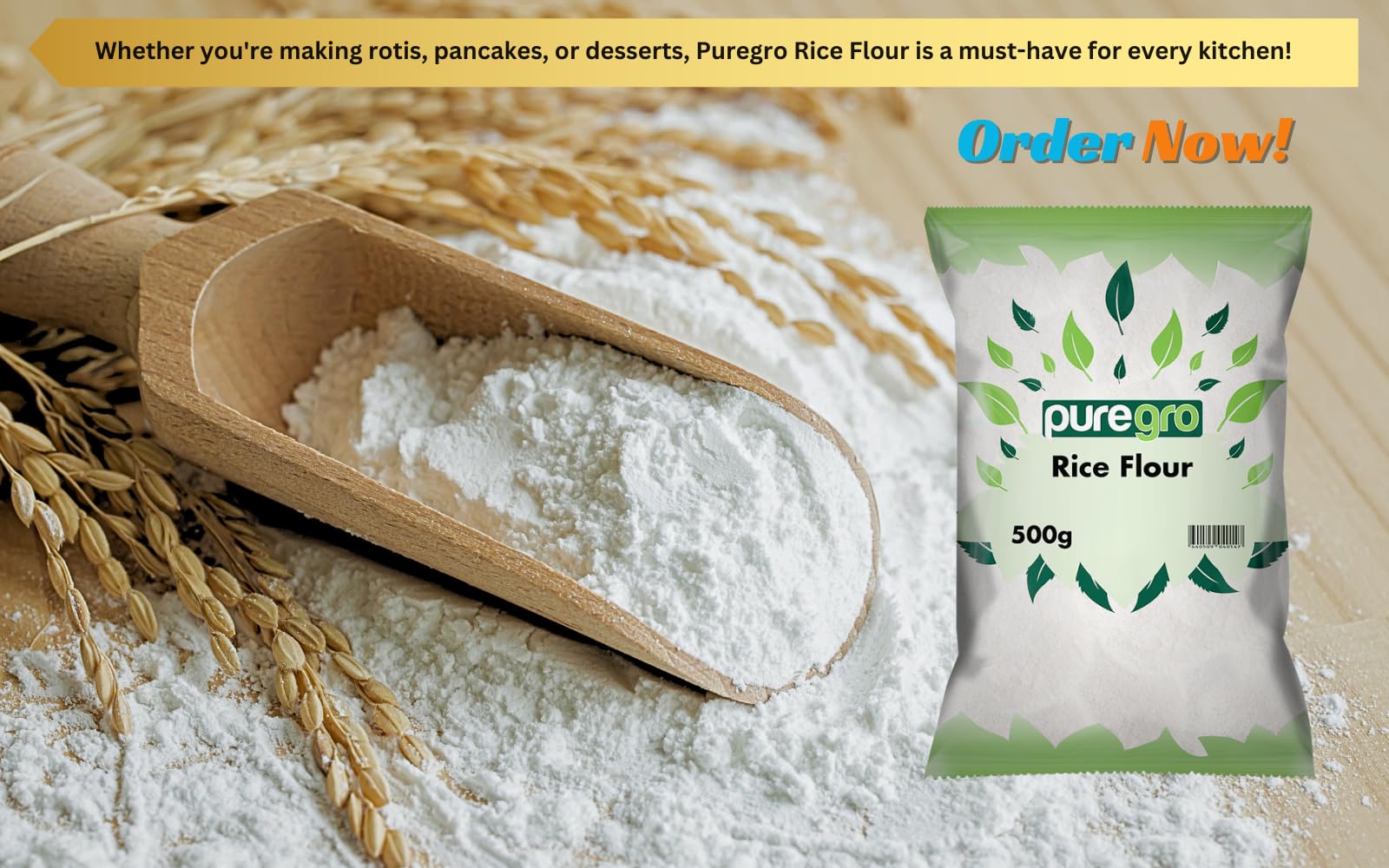 Puregro - Rice Flour 500g | 100% Pure, Finely Milled | Baking & Cooking Essential 7