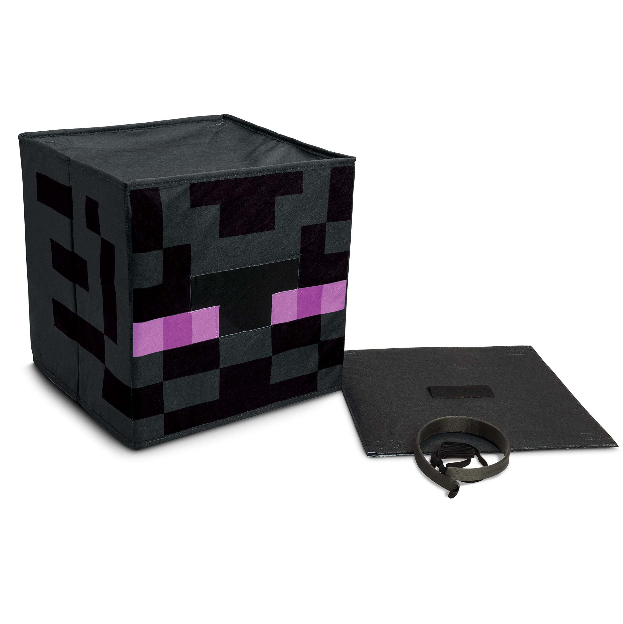 Disguise Minecraft Enderman Block Head Fancy Dress Accessory 3