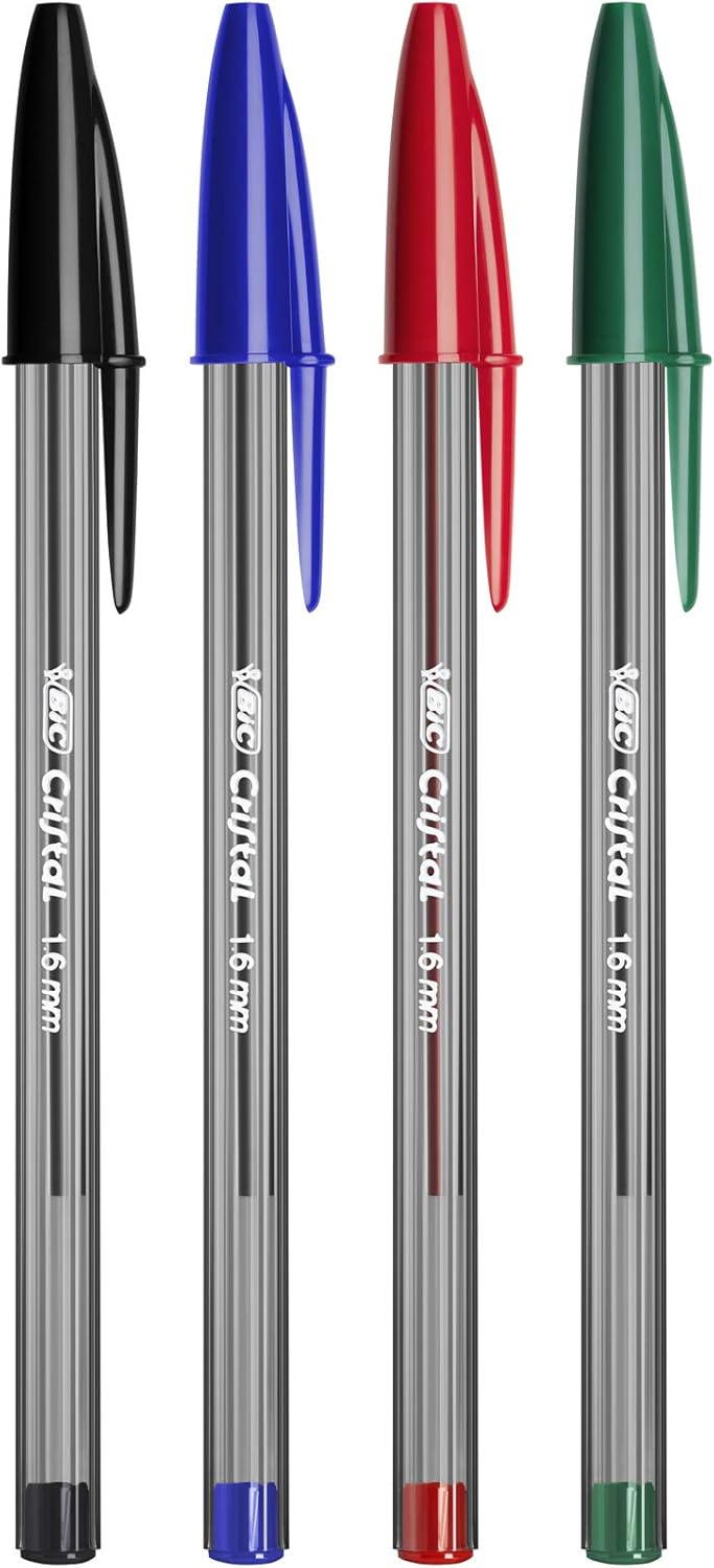 BIC Cristal Large, Wide Point Ball Ballpoint Pens, Smooth Ink Flow, Lightly Smoked Barrel, in Blue, Pack of 50 8