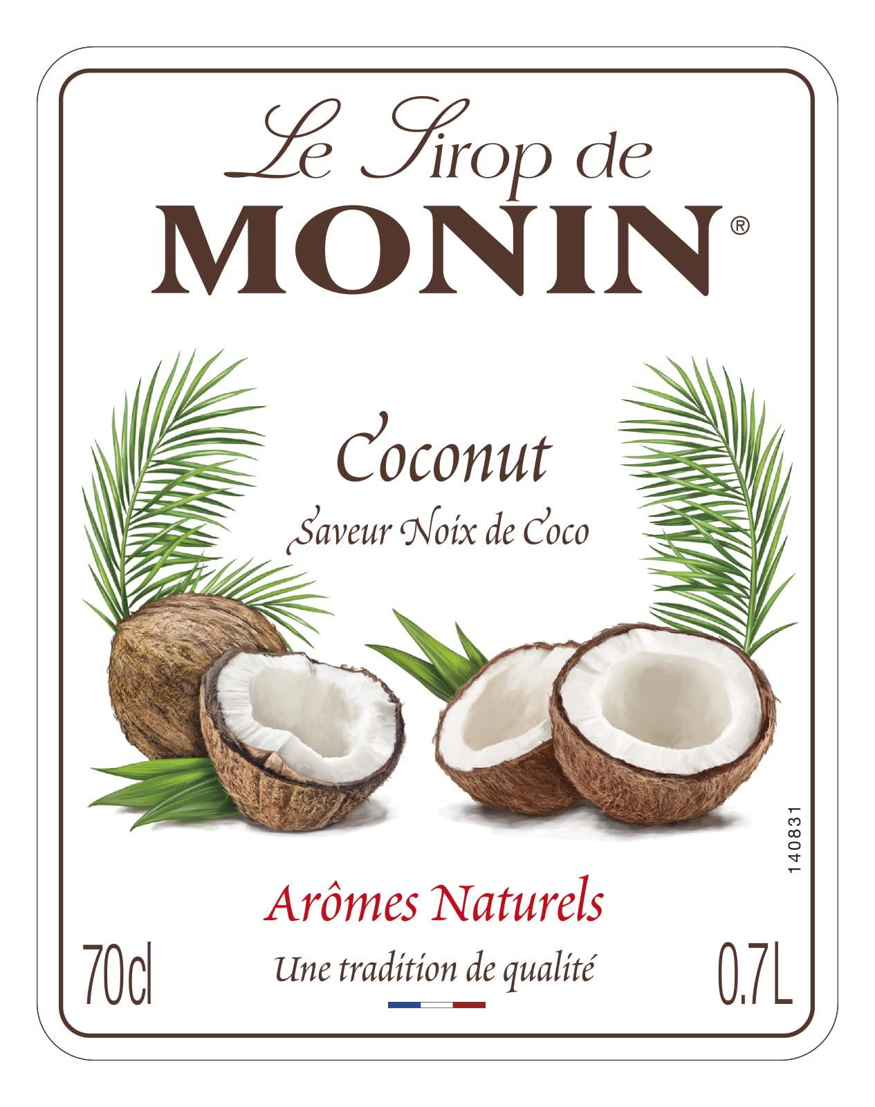 MONIN Premium Coconut Syrup 700 ml - Vegan, Allergen-Free, Natural Flavouring for Coffee, Cocktails & Mocktails 6