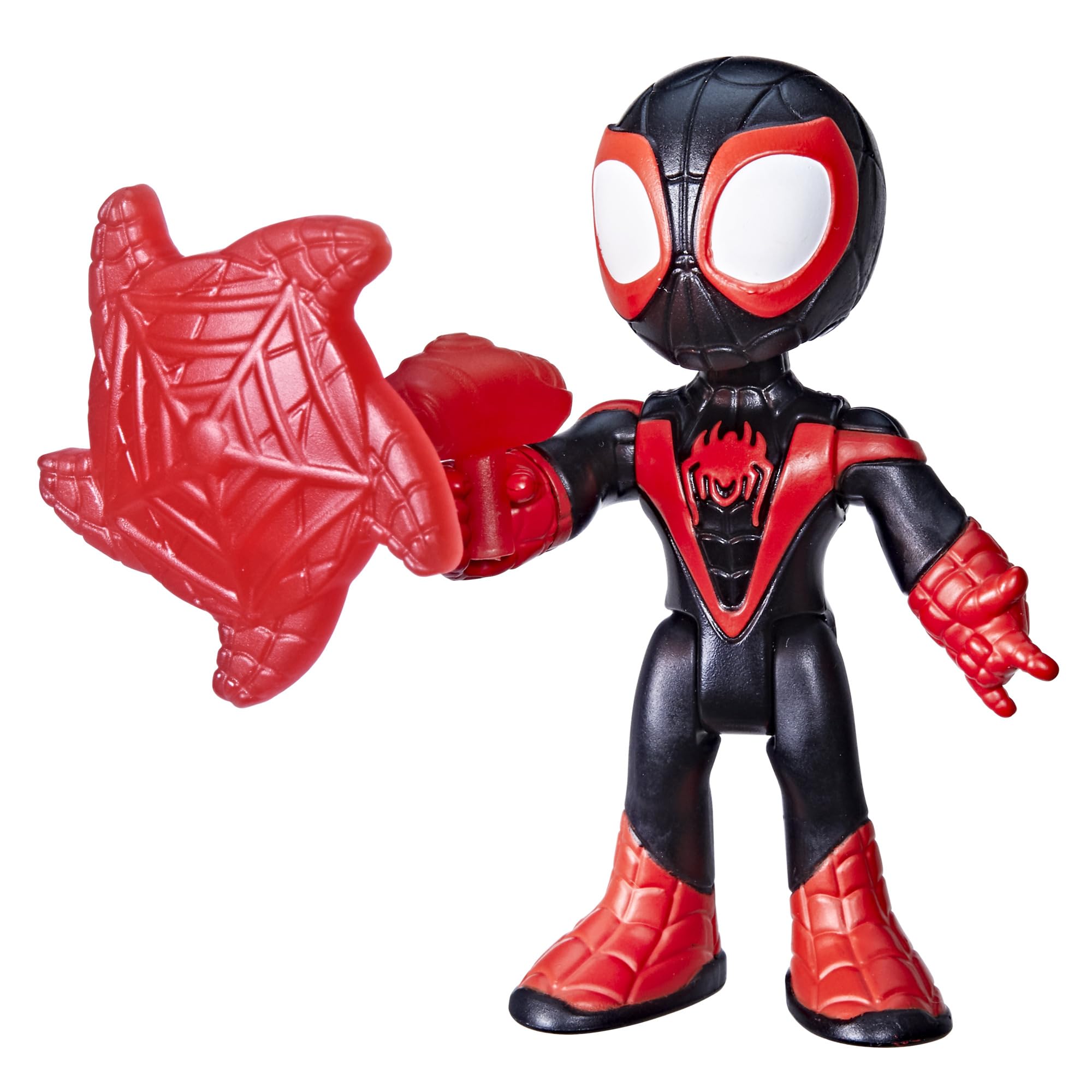 SPIDEY AND HIS AMAZING FRIENDS Miles 'Spin' Morales Action Figure - 3 Inch Poseable Toy with Web Accessory 1