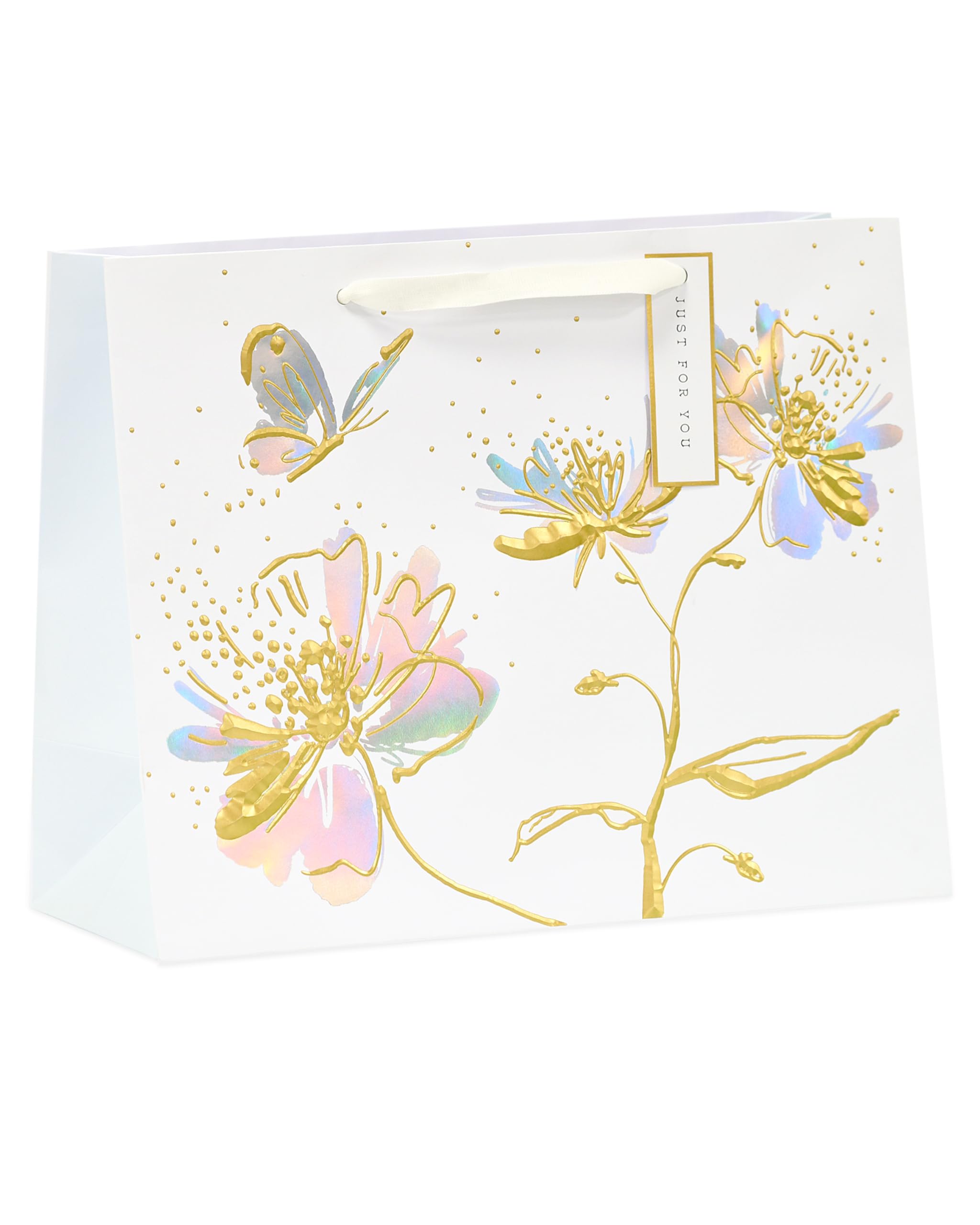UK Greetings Large Gift Bag - Camden Collection | Butterflies & Flowers Design | FSC Certified Paper 1