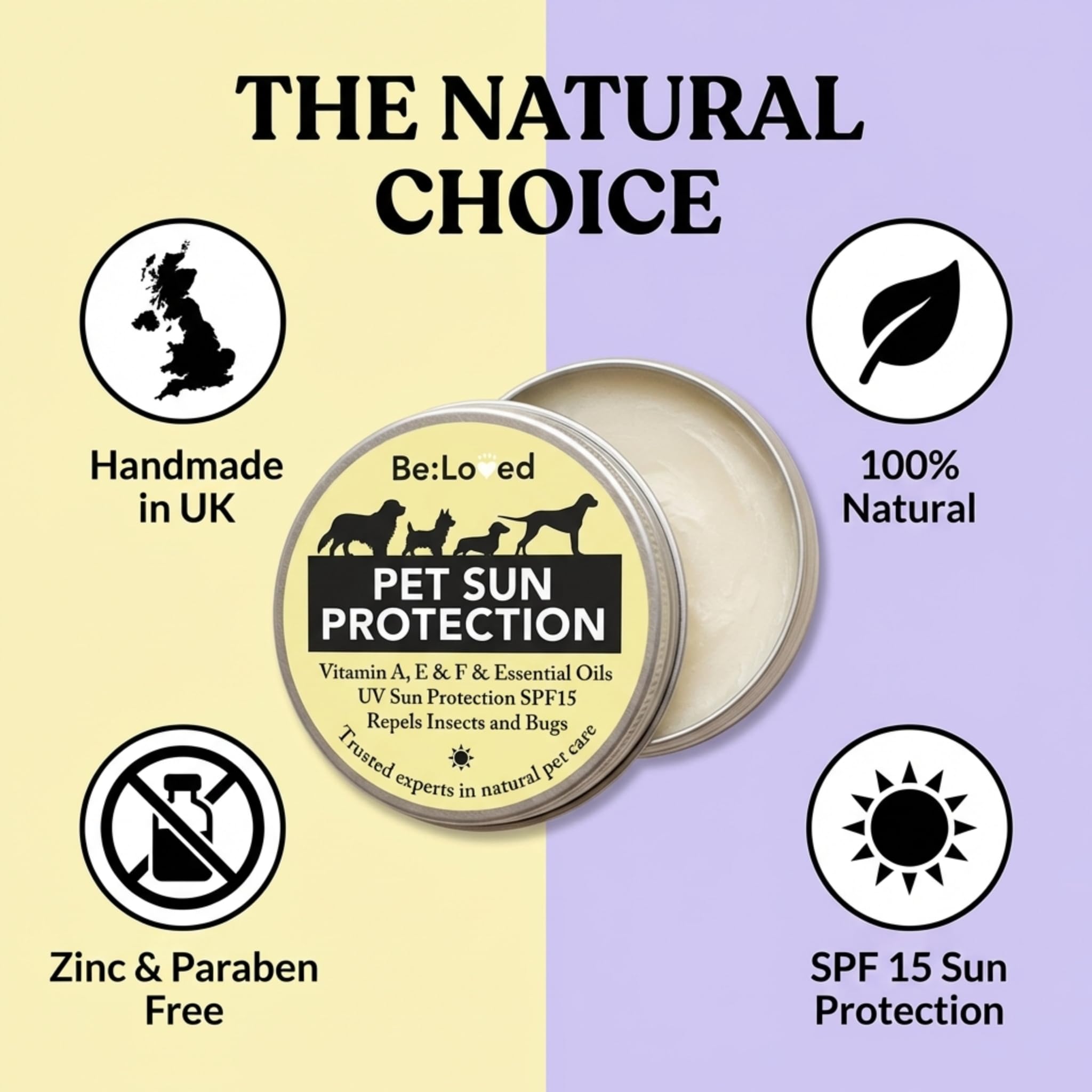 Be:Loved Be:Sunsafe Pet Sun Protection Balm - Natural Skin Shield for Dogs & Cats | 60g 7