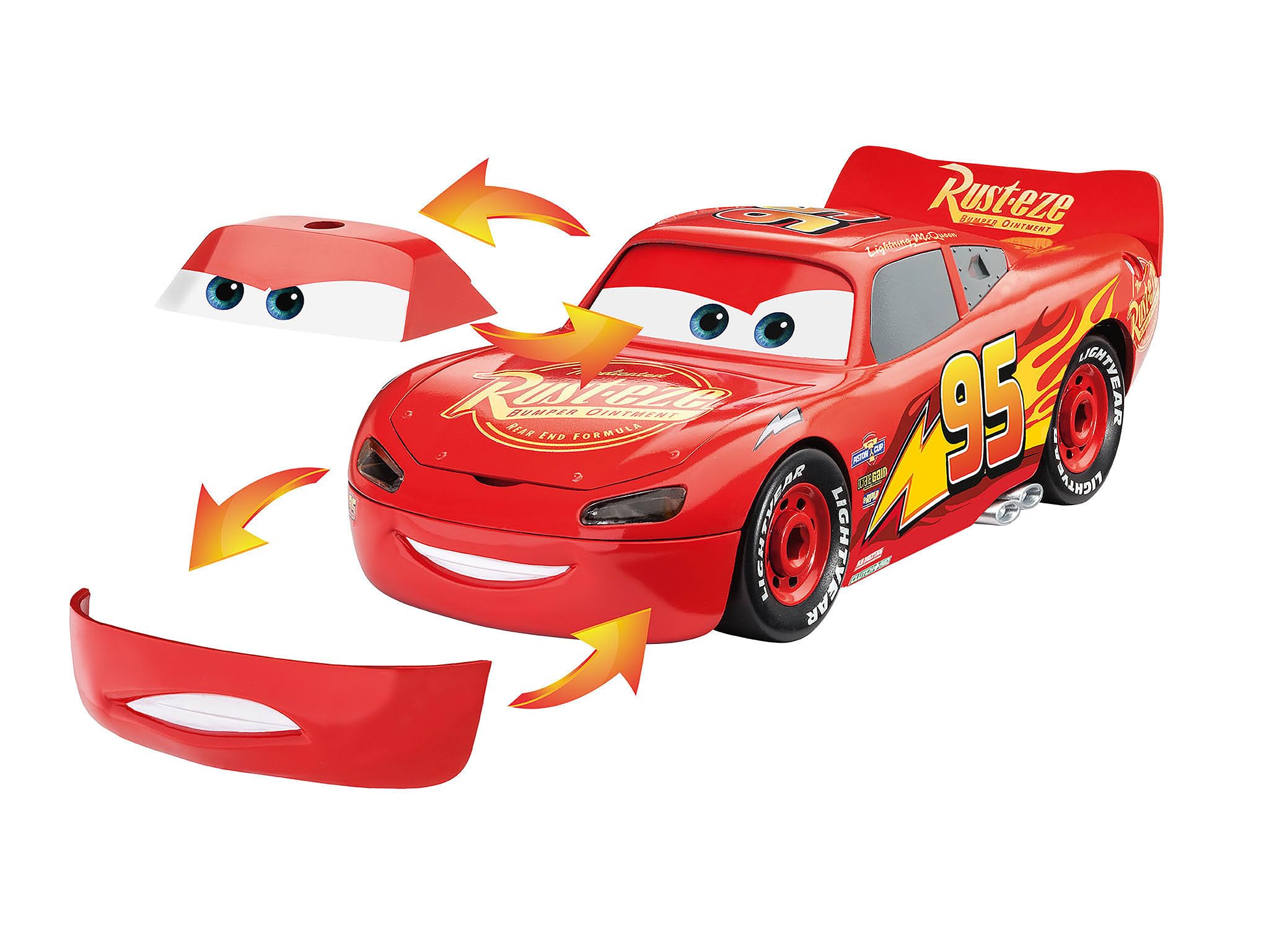 Revell Build & Play: Lightning McQueen Disney Cars - Interactive Building Kit with Lights & Sounds