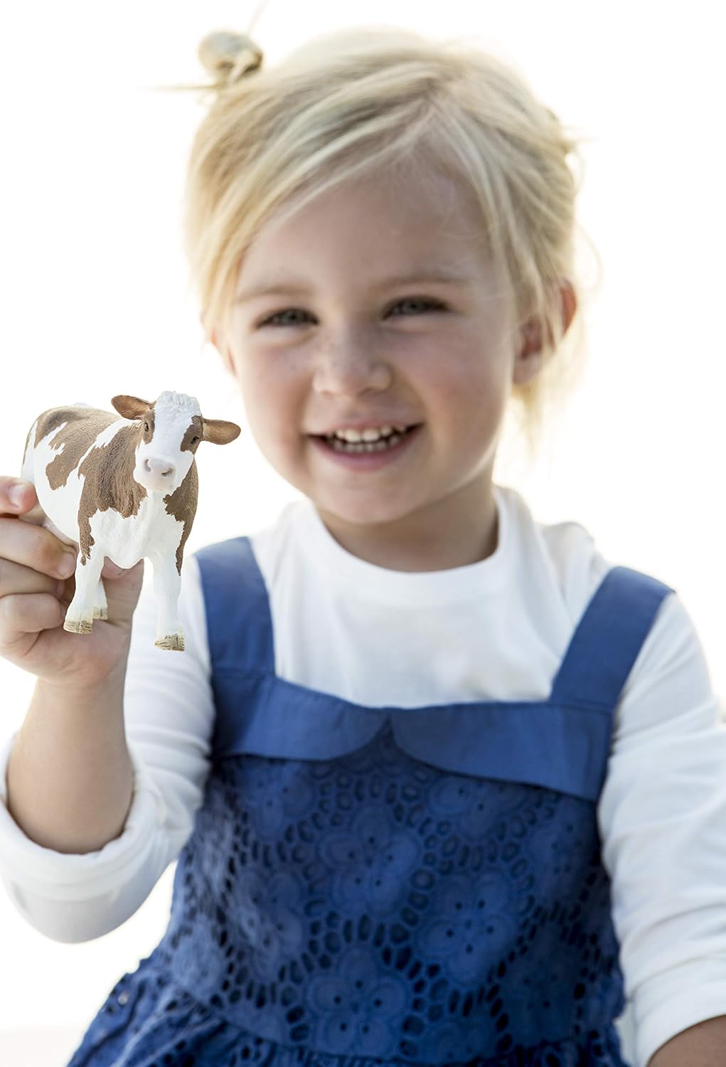 Schleich 13801 Simmental Cow - Detailed Animal Figure for Kids 3+