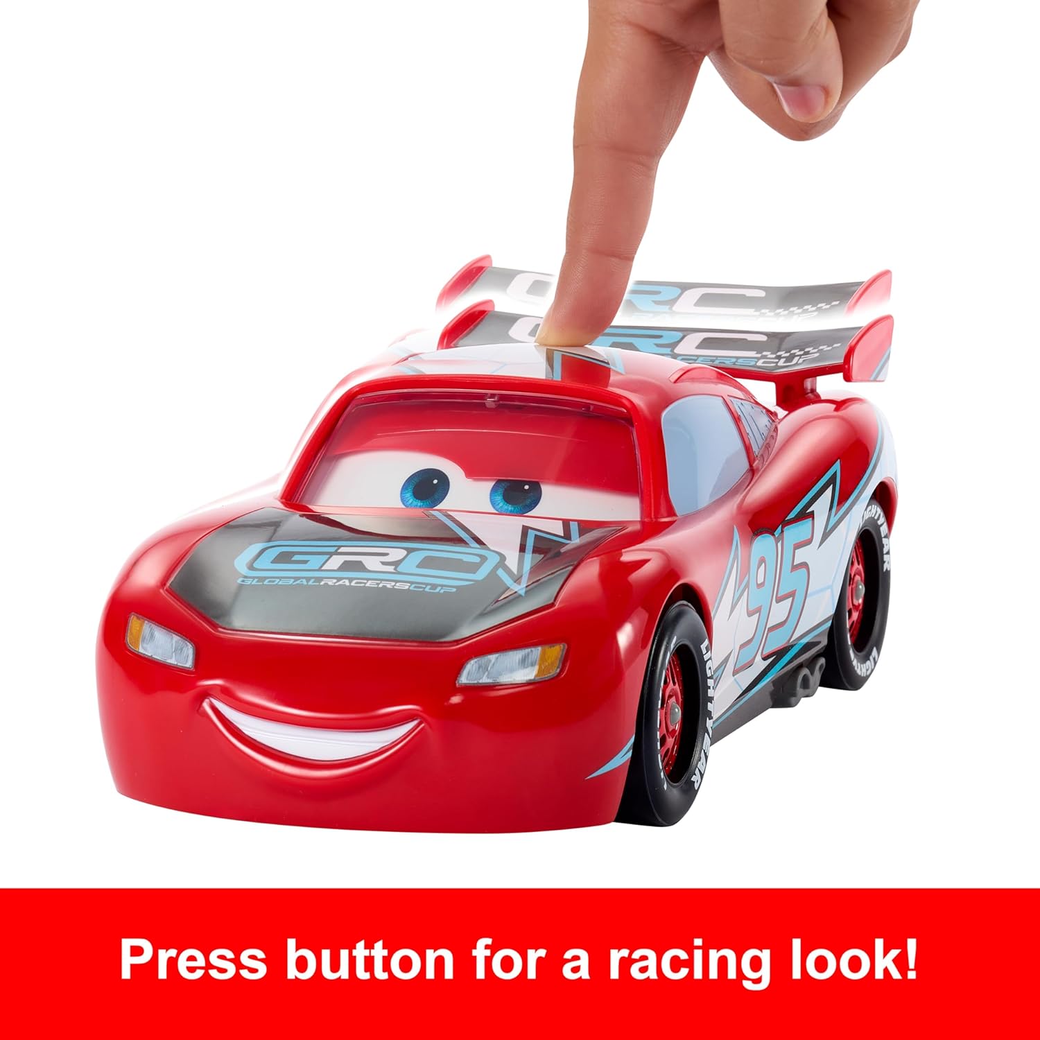 Mattel Disney and Pixar Cars Lightning McQueen Drift & Race Toy Vehicle - 2-in-1 Play Modes, Ages 3+