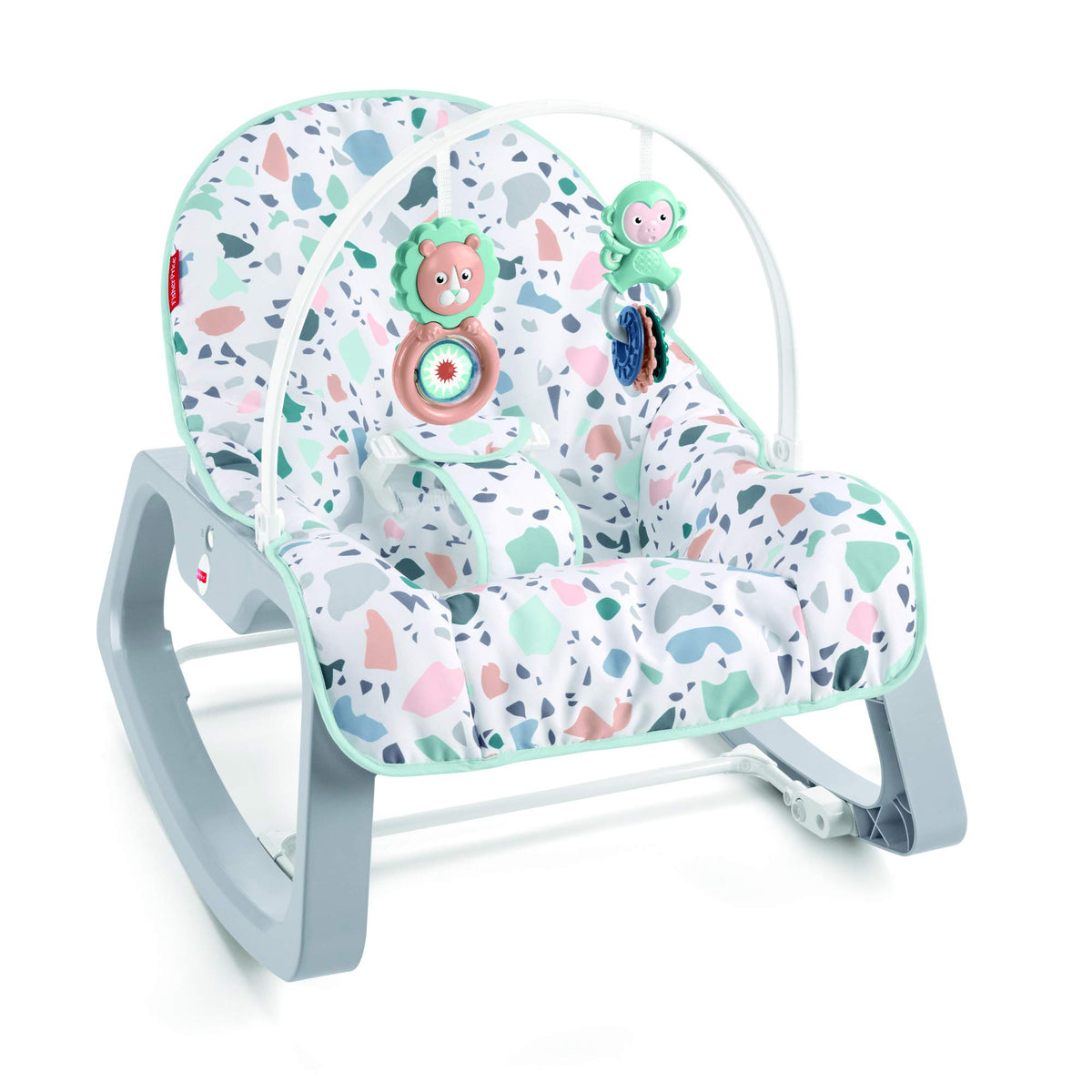 Fisher-Price GNP99 Baby- und Kleinkindwippe, mehrfarbig mit Duracell Ultra