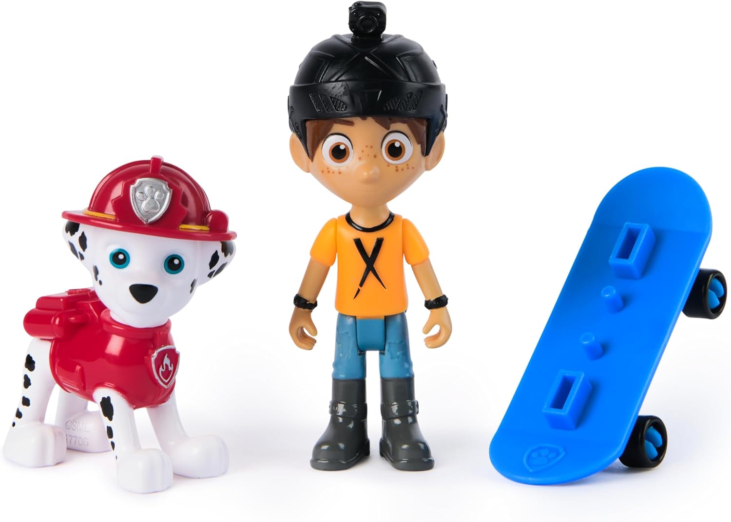 PAW Patrol Marshall and Daring Danny X Figures with Skateboard - Action Playset for Kids 3