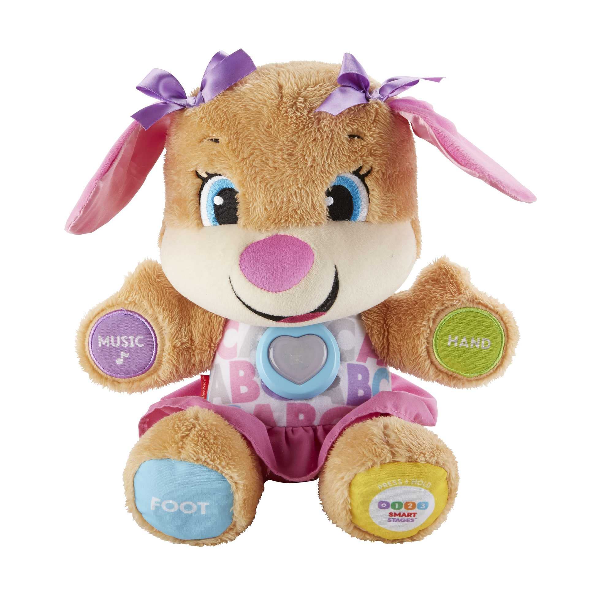 Fisher-Price Laugh & Learn Smart Stages Sis - Interactive Plush Toy for 6-36 Months