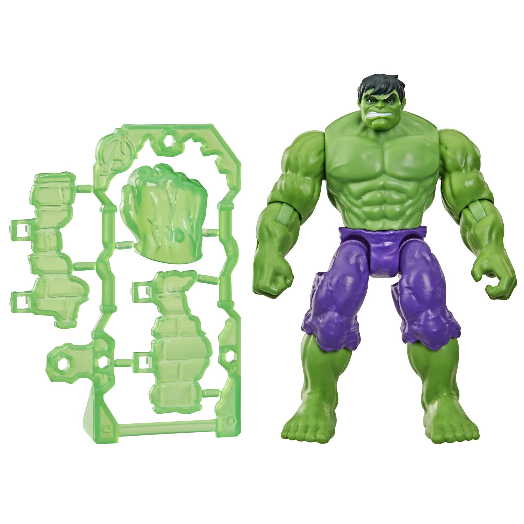 Marvel Hulk Action Figure - 4.5-Inch Poseable Toy with 3 Accessories | Ages 4+