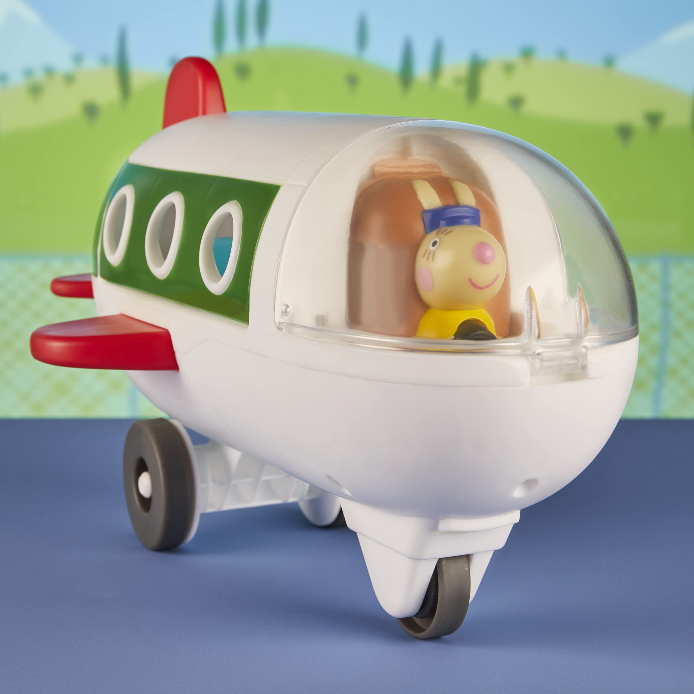 Peppa Pig Air Peppa Airplane Playset - Rolling Wheels, Opening Features, 1 Figure, Ages 3+ 6