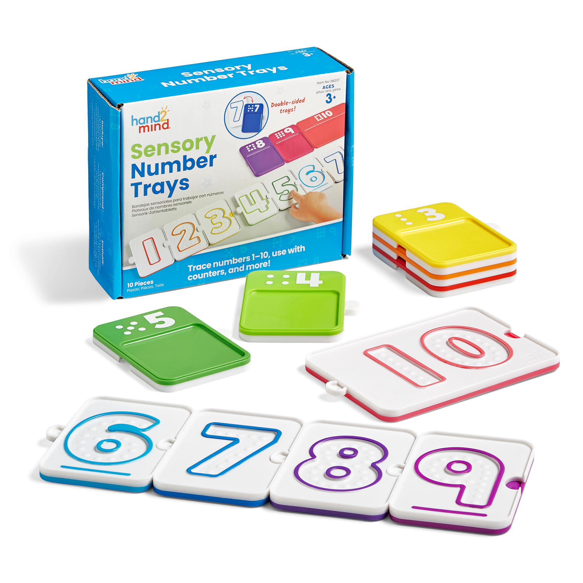 Learning Resources Sensory Number Trays - Educational Math Toy for 3+ Year Olds