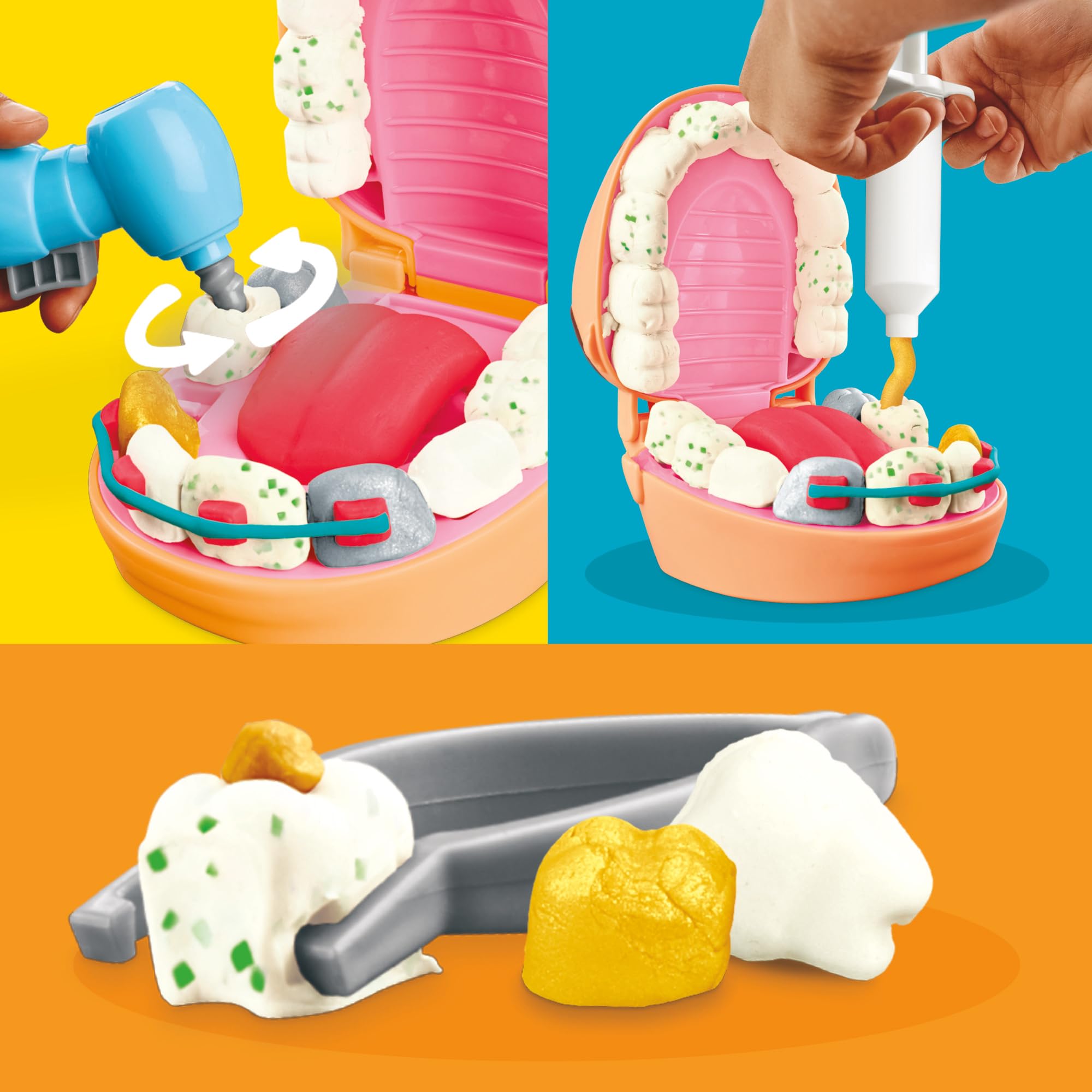 Play-Doh Drill 'n Fill Dentist - Pretend Play Dental Set for Kids 3+ 18