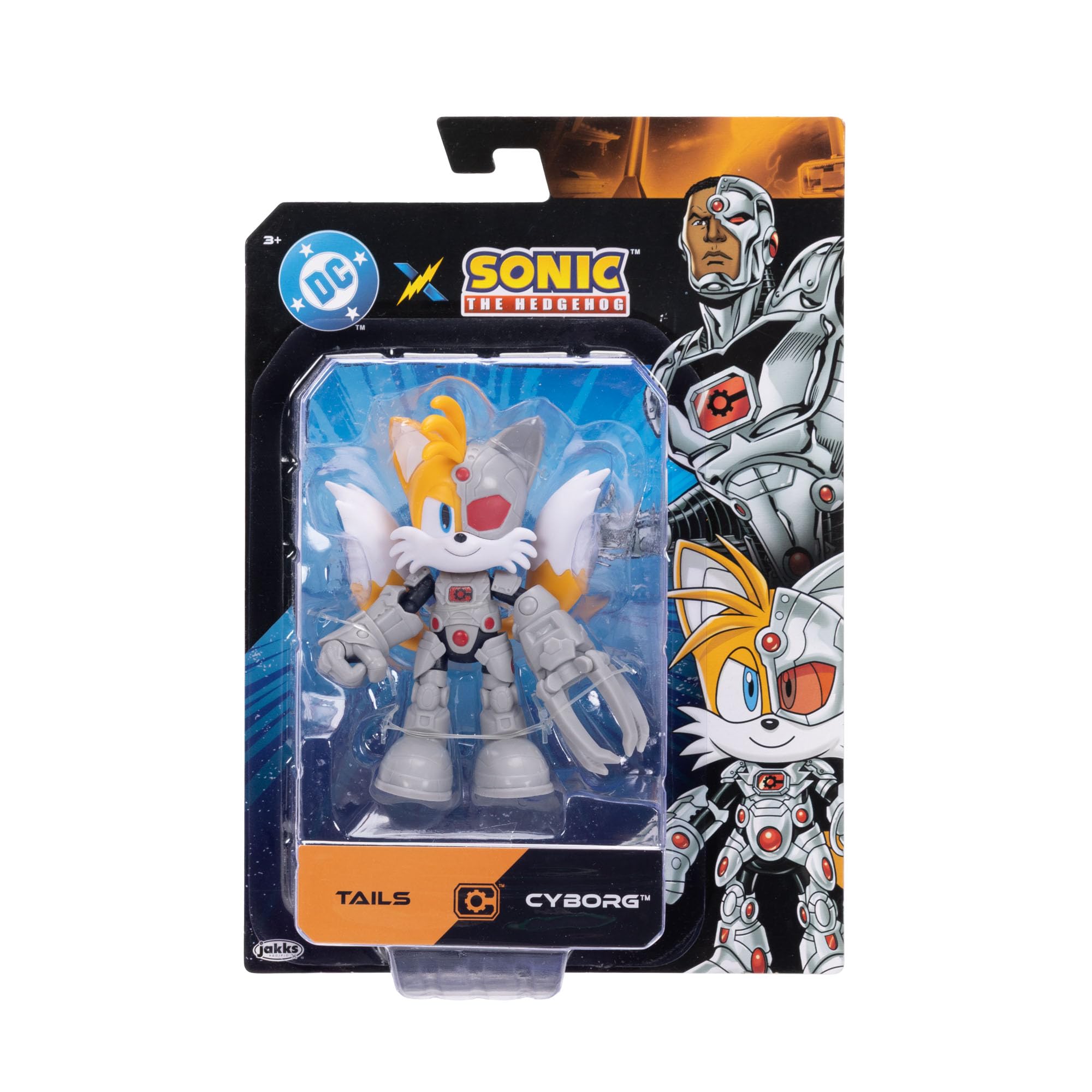Sonic The Hedgehog DC x Sonic Tails as Cyborg Action Figure - 5' / 13cm | Highly Articulated 3
