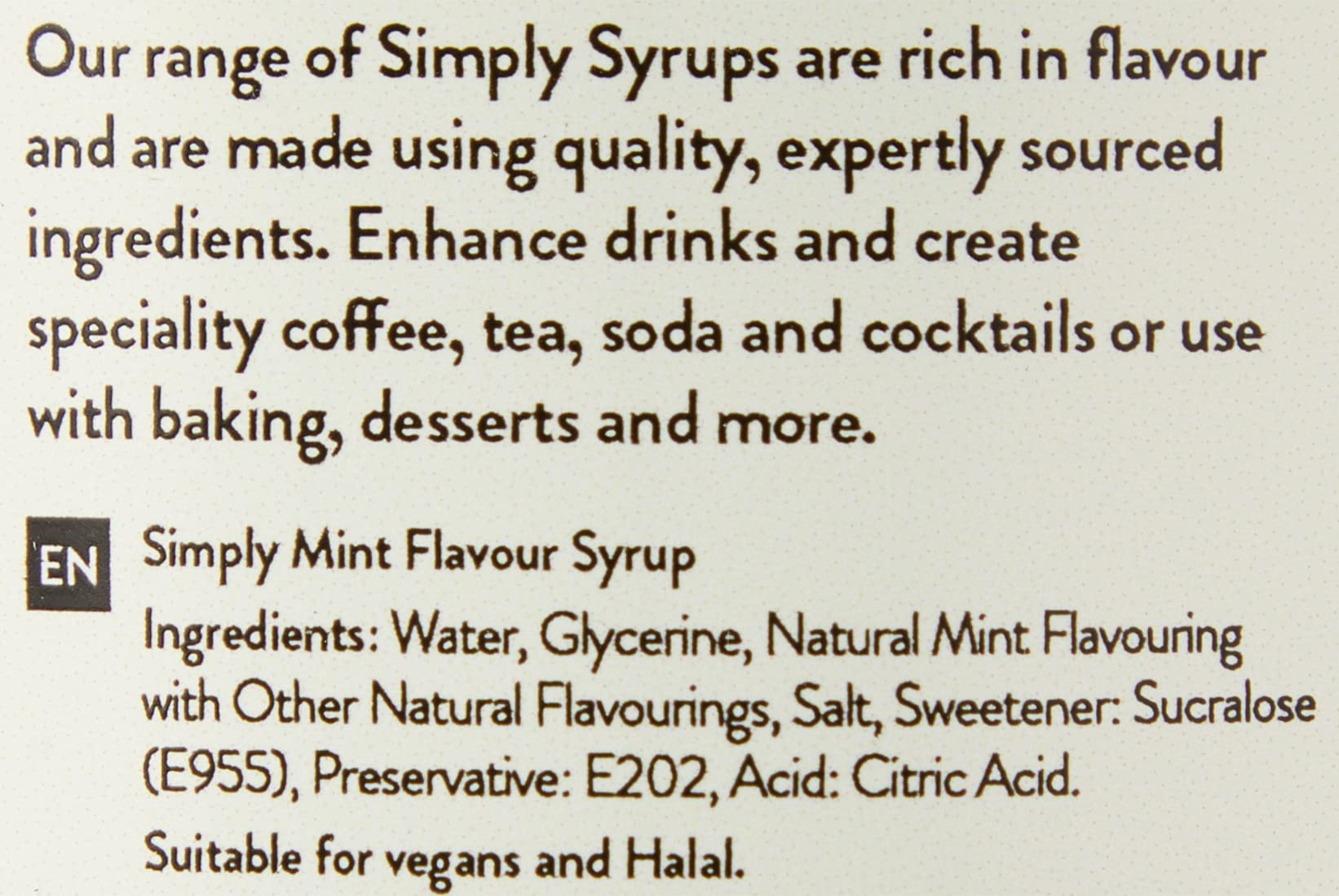 Simply Sugar Free Mint Syrup, Low Calorie, Vegan & Nut Free Flavoured Syrup 4