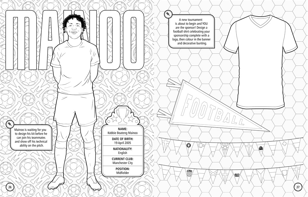 Dino Books Ultimate Football Heroes: Team Kit Designer Colouring Book | Paperback | Ages 6-10 3
