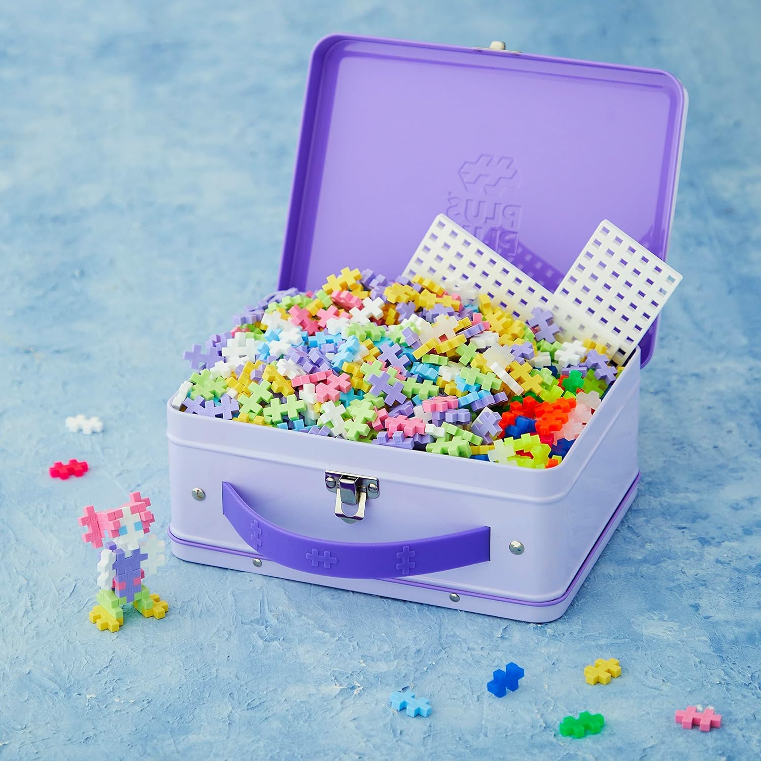 PLUS PLUS 52283 Ingenious Construction Toy - Pastel Color Set | Includes Storage Box | Ages 60 Months+ 4