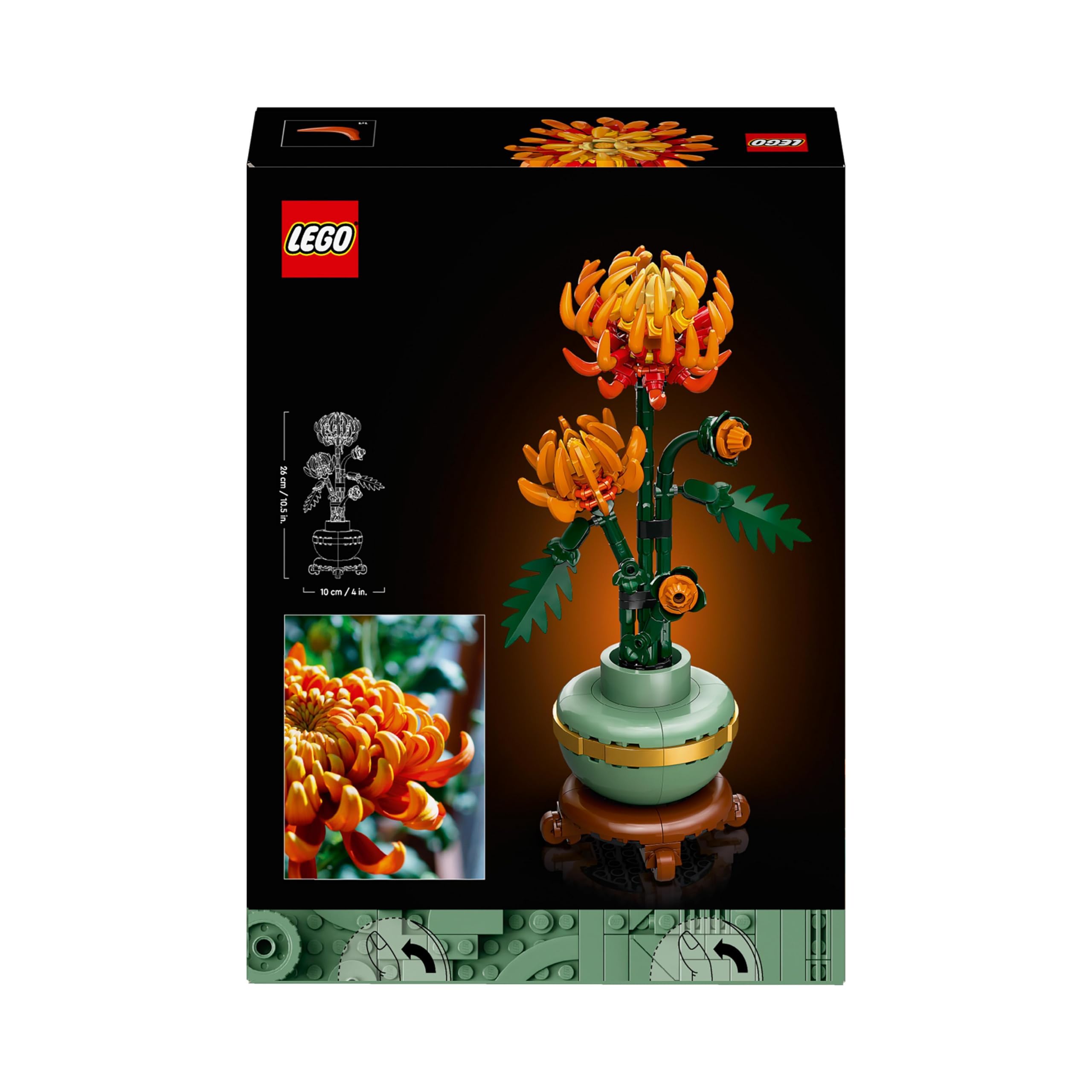 LEGO Icons Chrysanthemum Flower Building Set - 278-Piece Creative Kit for Adults 9