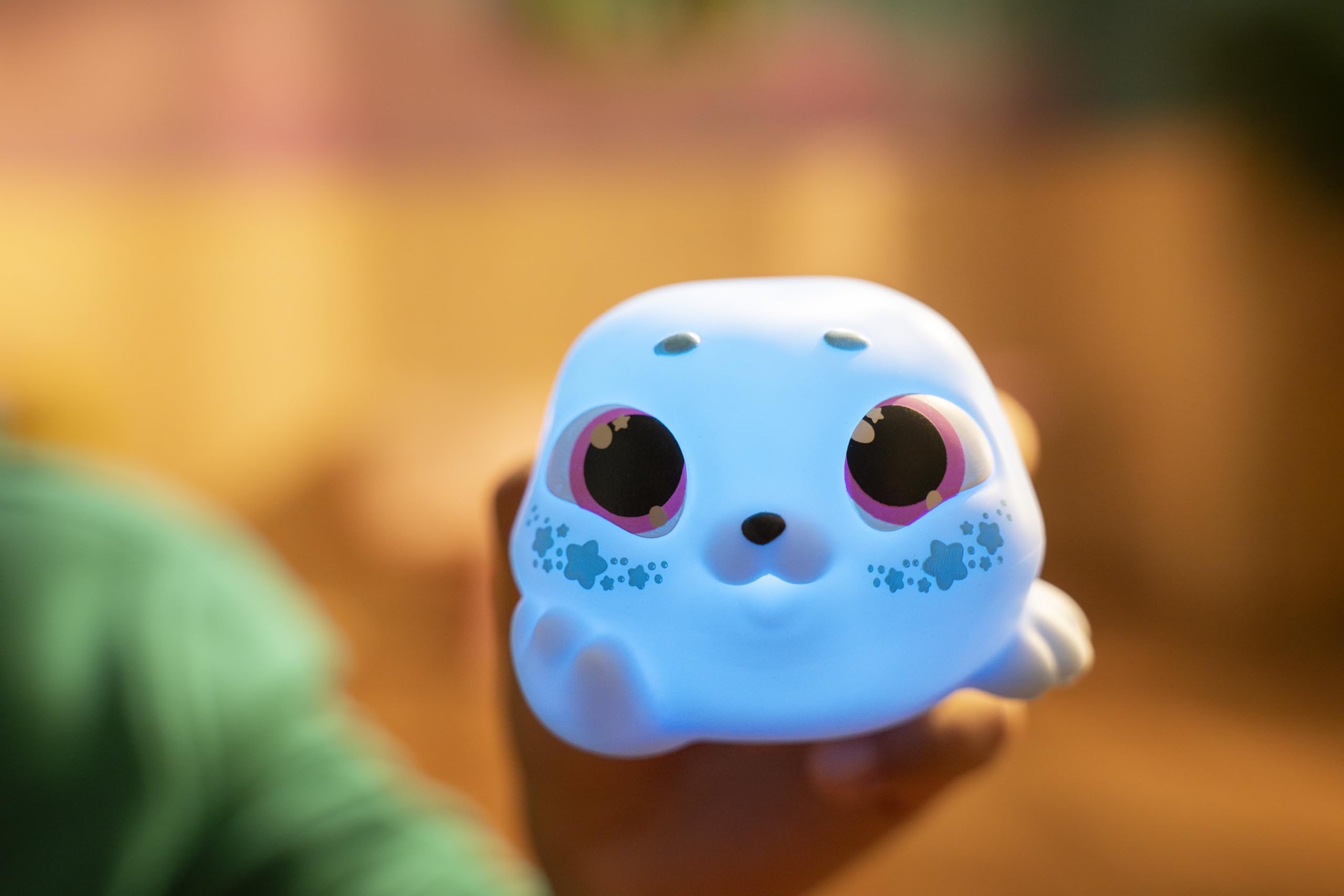 Animagic Let's Glo Seal - Blue | Glowing, Gliding, Squishy Interactive Toy for Kids 7