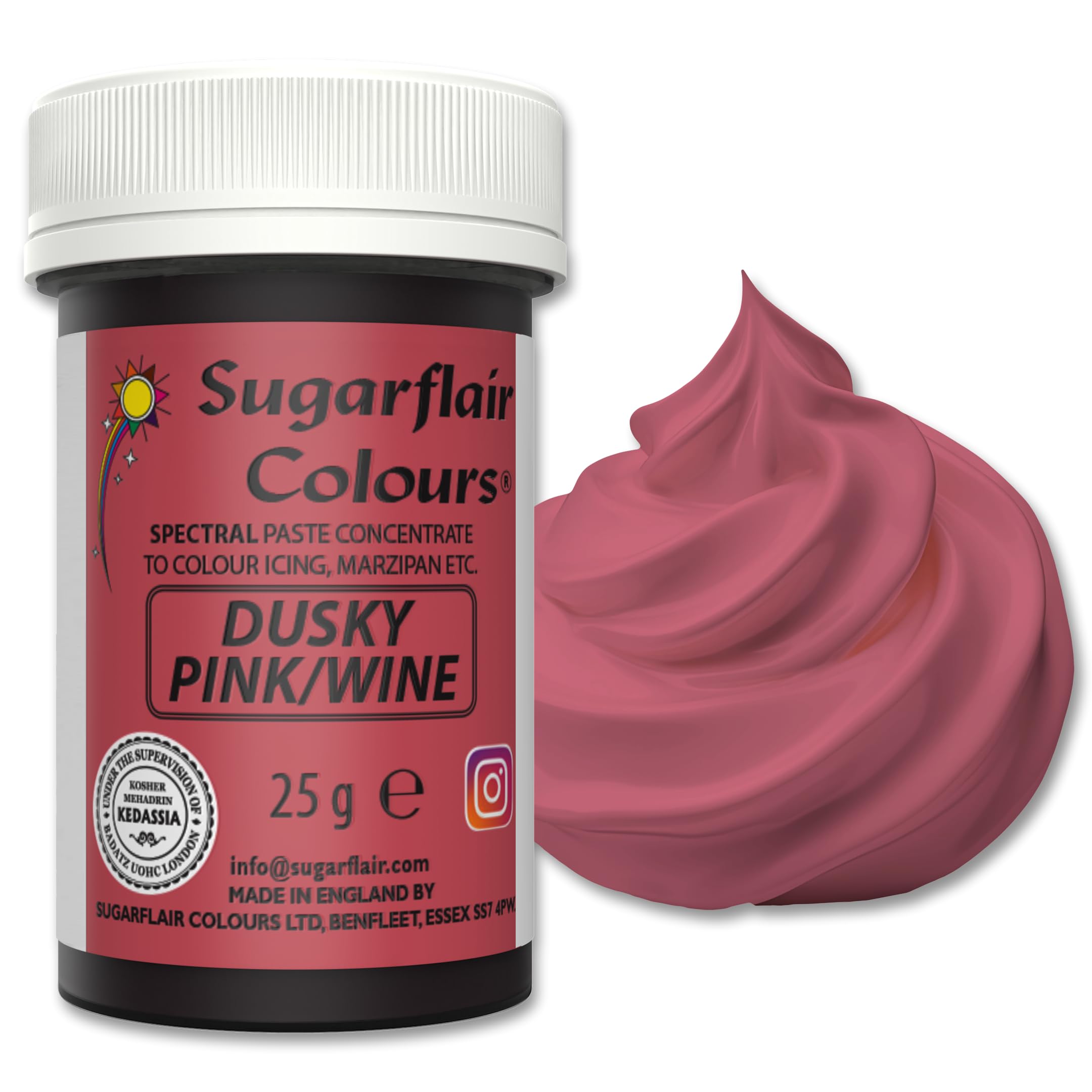Sugarflair - Spectral Dusky Pink/Wine Food Colouring Paste (25g) 5