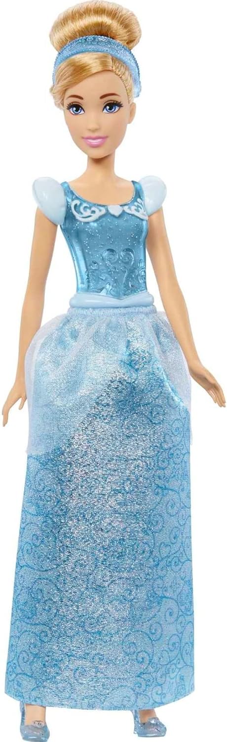 Disney Princess Cinderella Posable Fashion Doll with Sparkling Blue Outfit - Ages 3+ 6
