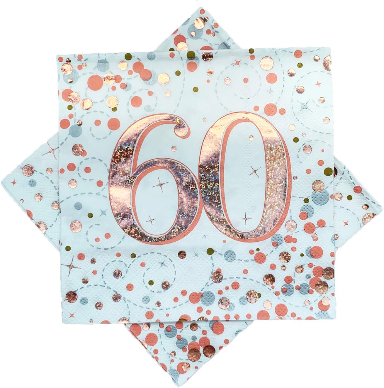 Oaktree Sparkling Fizz Rose Gold 33cm 3-Ply Napkins 16pcs