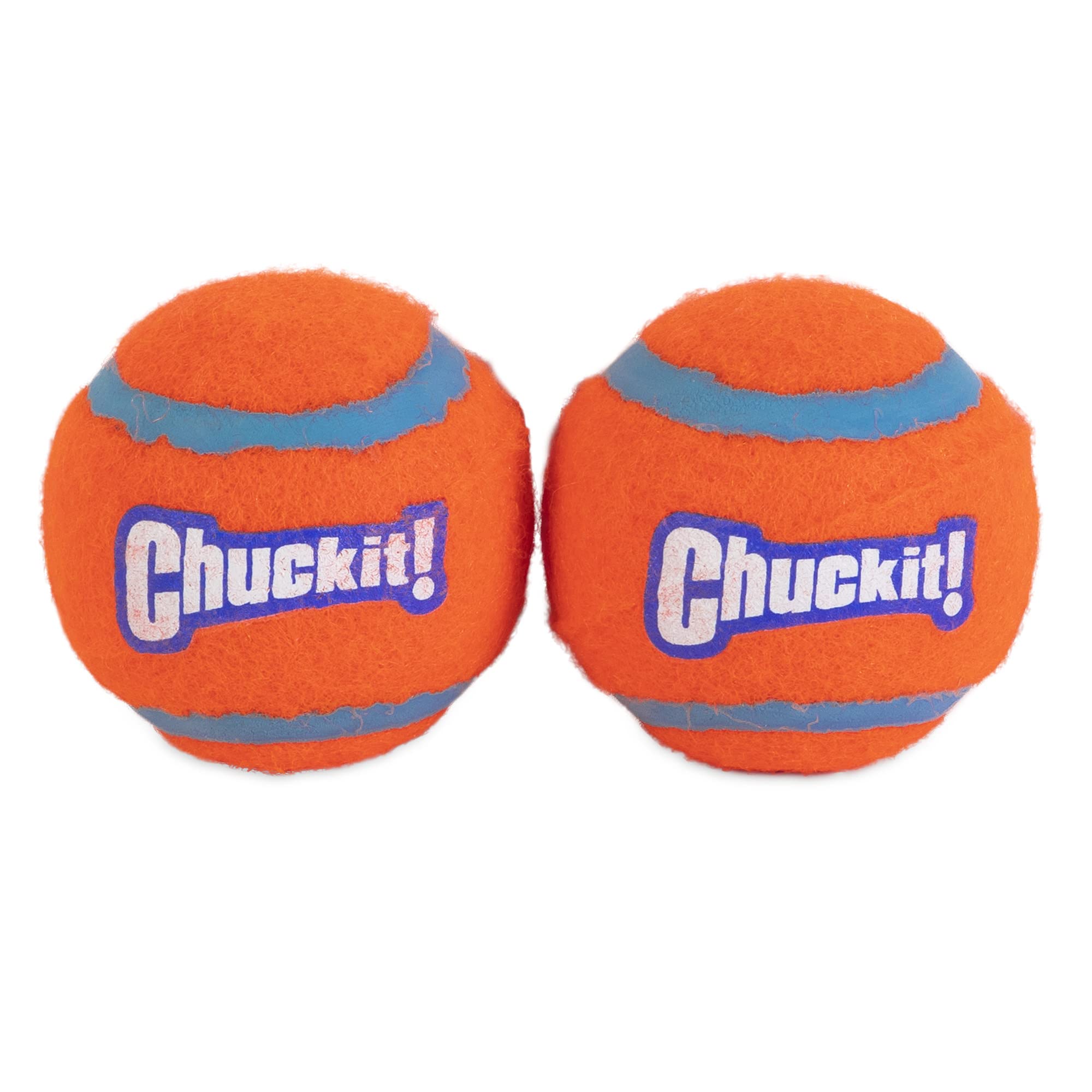 Chuckit! Tennis Dog Balls - Medium, High Bounce, Floating, Non-Abrasive Felt - 2 Pack